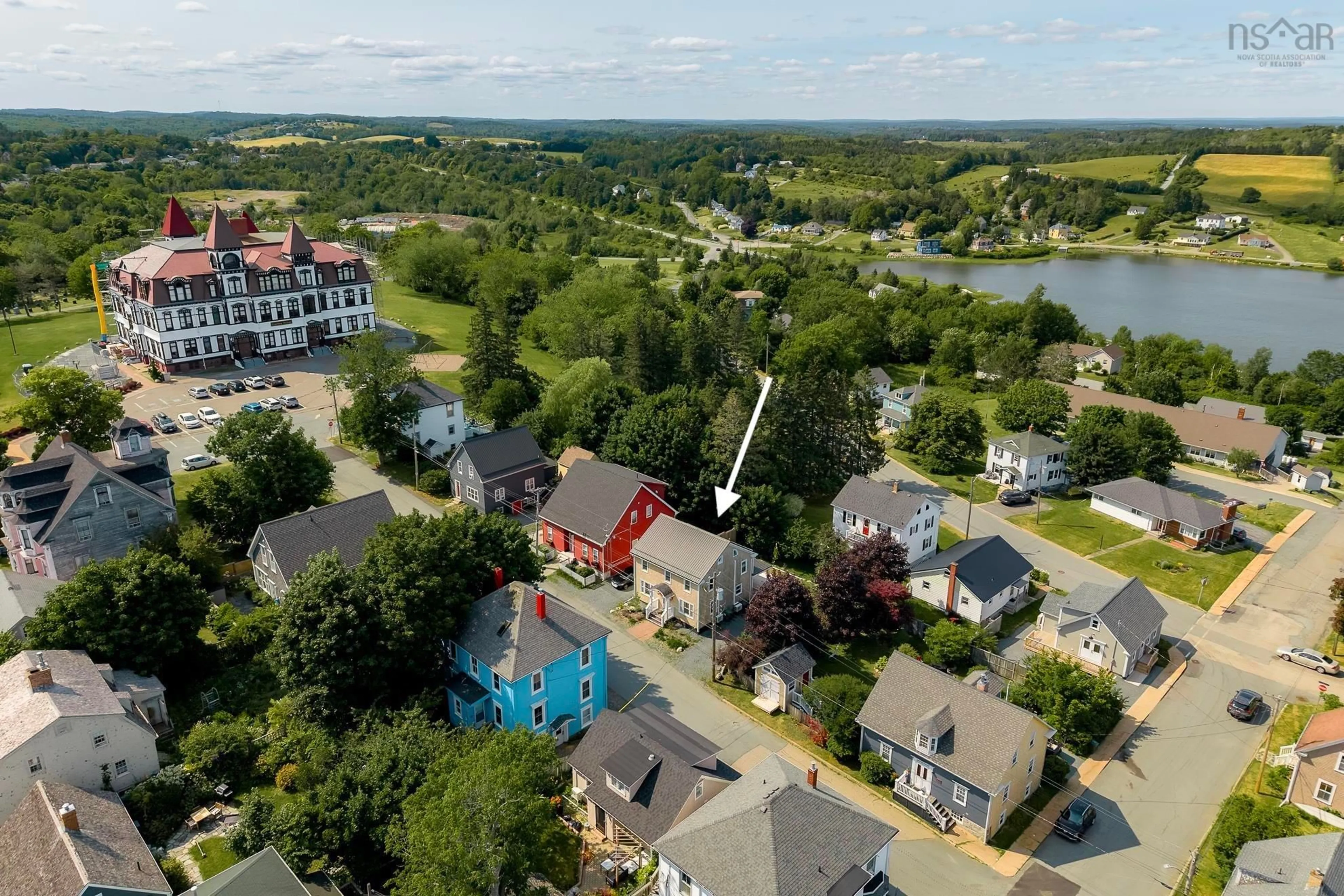 A pic from outside/outdoor area/front of a property/back of a property/a pic from drone, water/lake/river/ocean view for 55 Lawrence St, Lunenburg Nova Scotia B0J 2C0