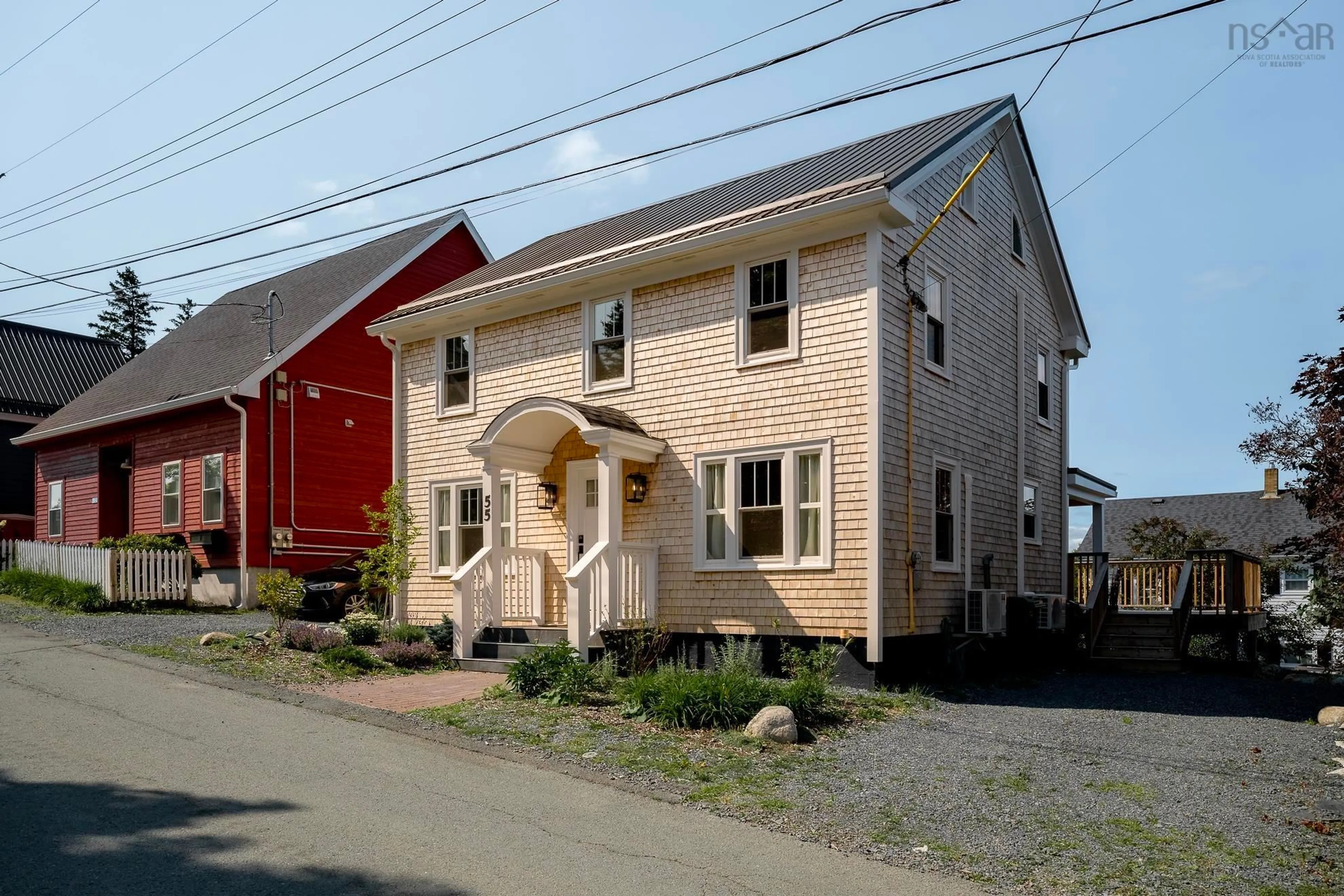 Home with vinyl exterior material, street for 55 Lawrence St, Lunenburg Nova Scotia B0J 2C0