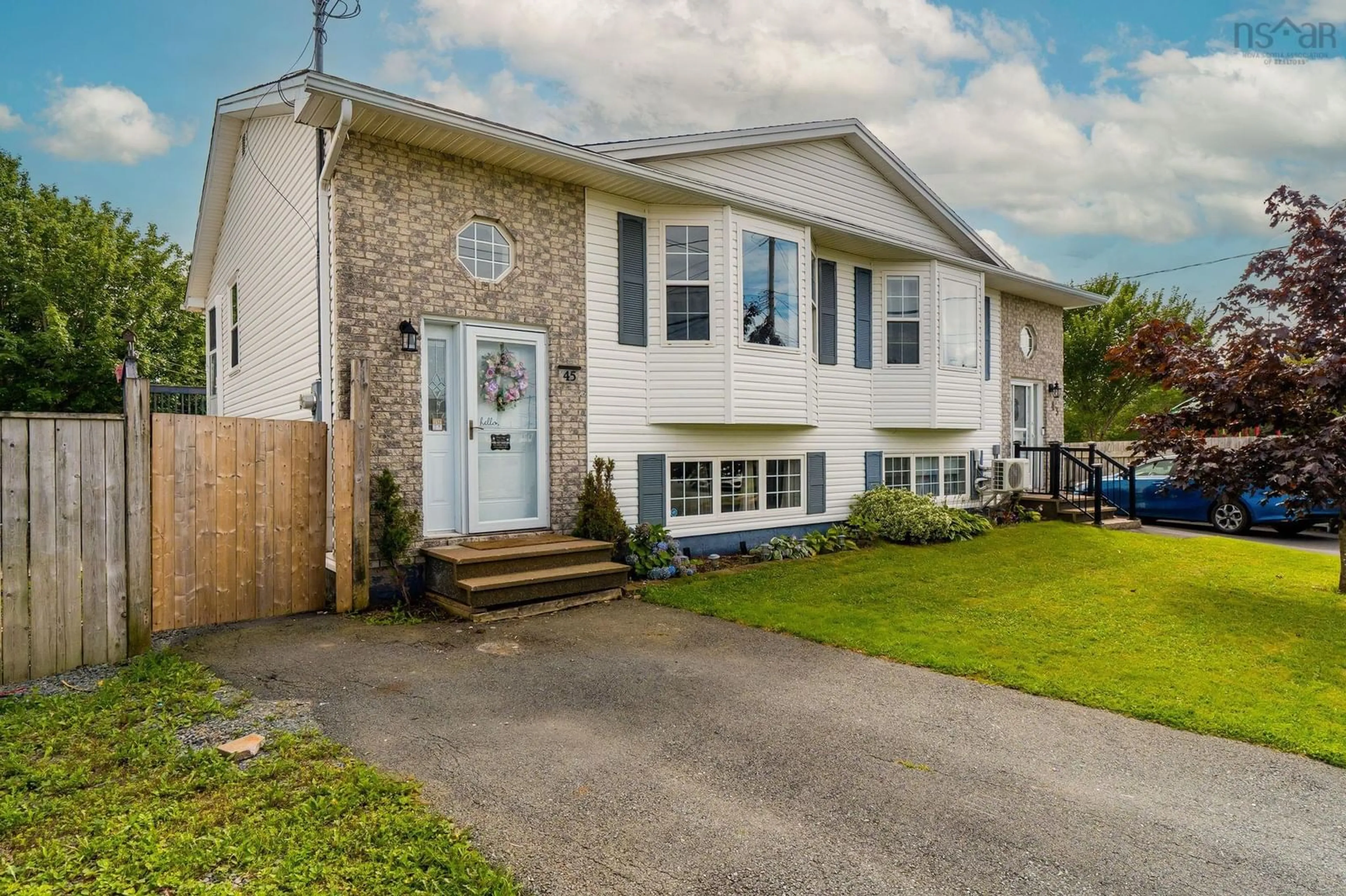 Home with vinyl exterior material, street for 45 Melrose Cres, Eastern Passage Nova Scotia B3G 1N9
