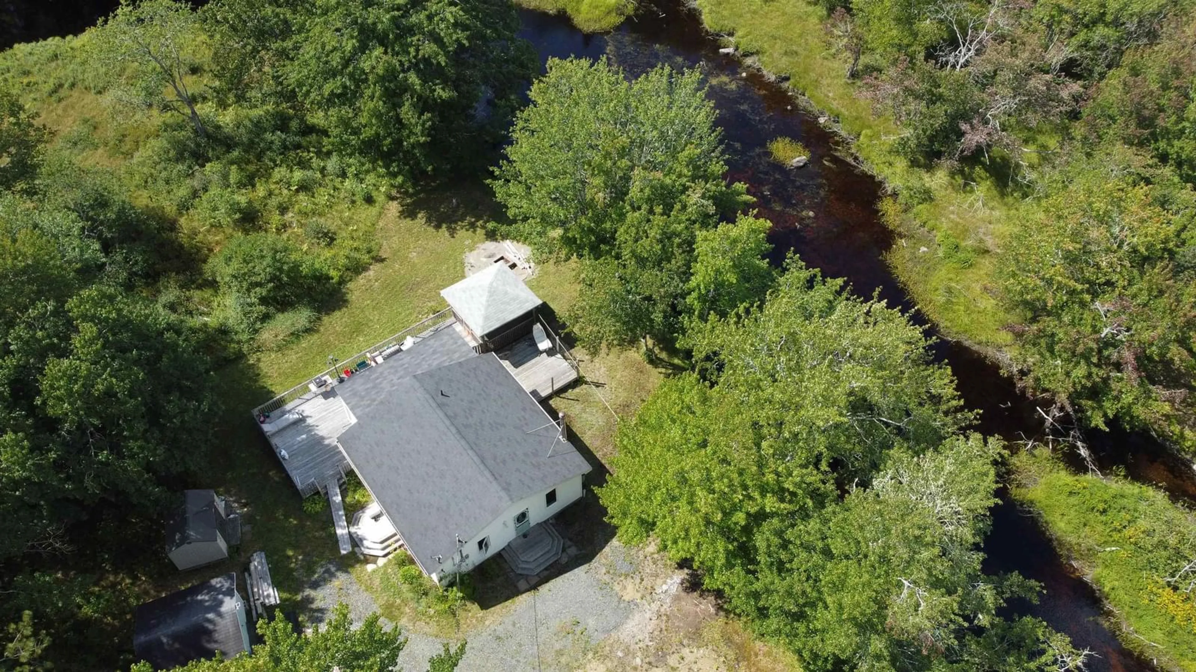A pic from outside/outdoor area/front of a property/back of a property/a pic from drone, water/lake/river/ocean view for 1657 Hectanooga Rd, Mayflower Nova Scotia B0W 2Y0