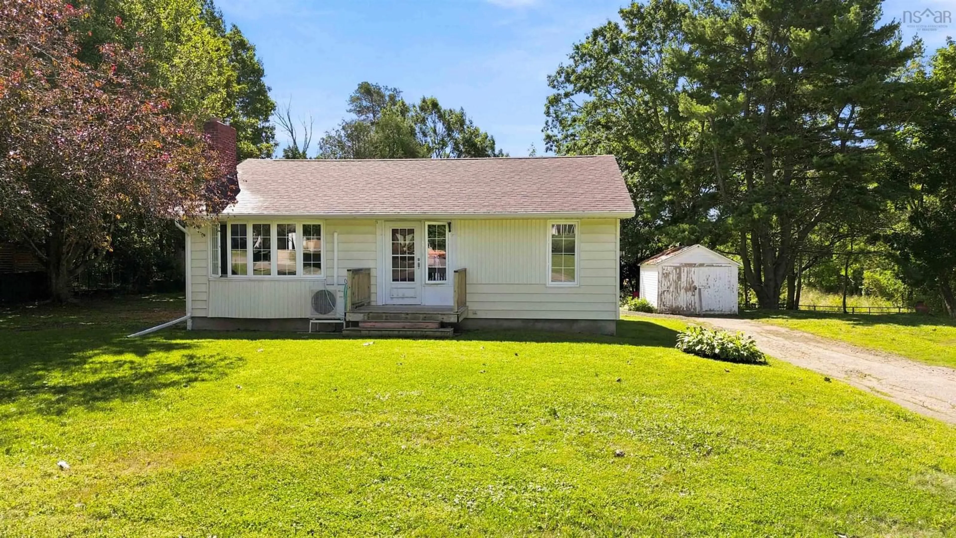Home with vinyl exterior material, street for 223 Centennial Dr, Bridgetown Nova Scotia B0S 1C0