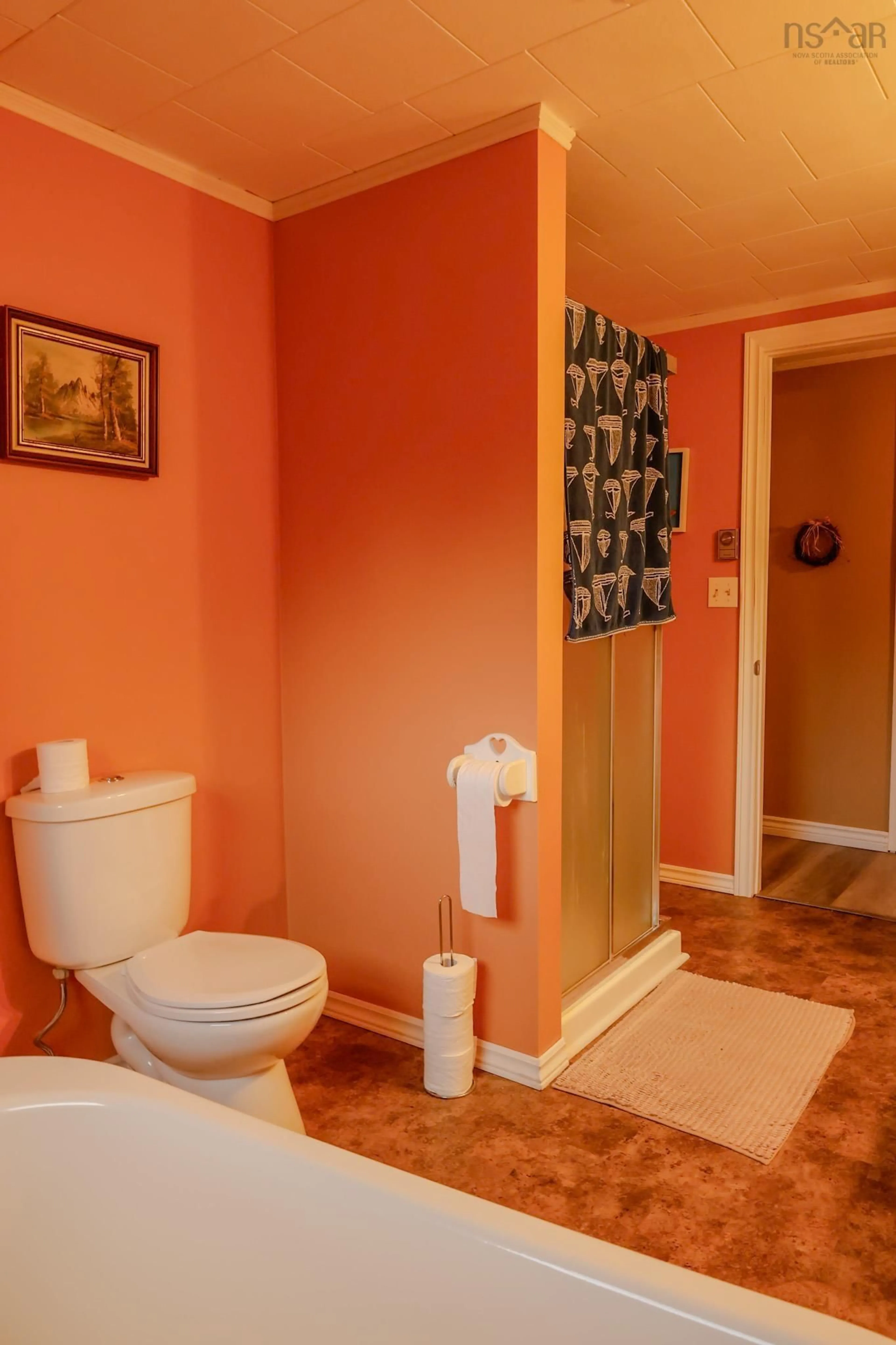Standard bathroom, ceramic/tile floor for 28 Penney Rd, South Side Nova Scotia B0W 1P0