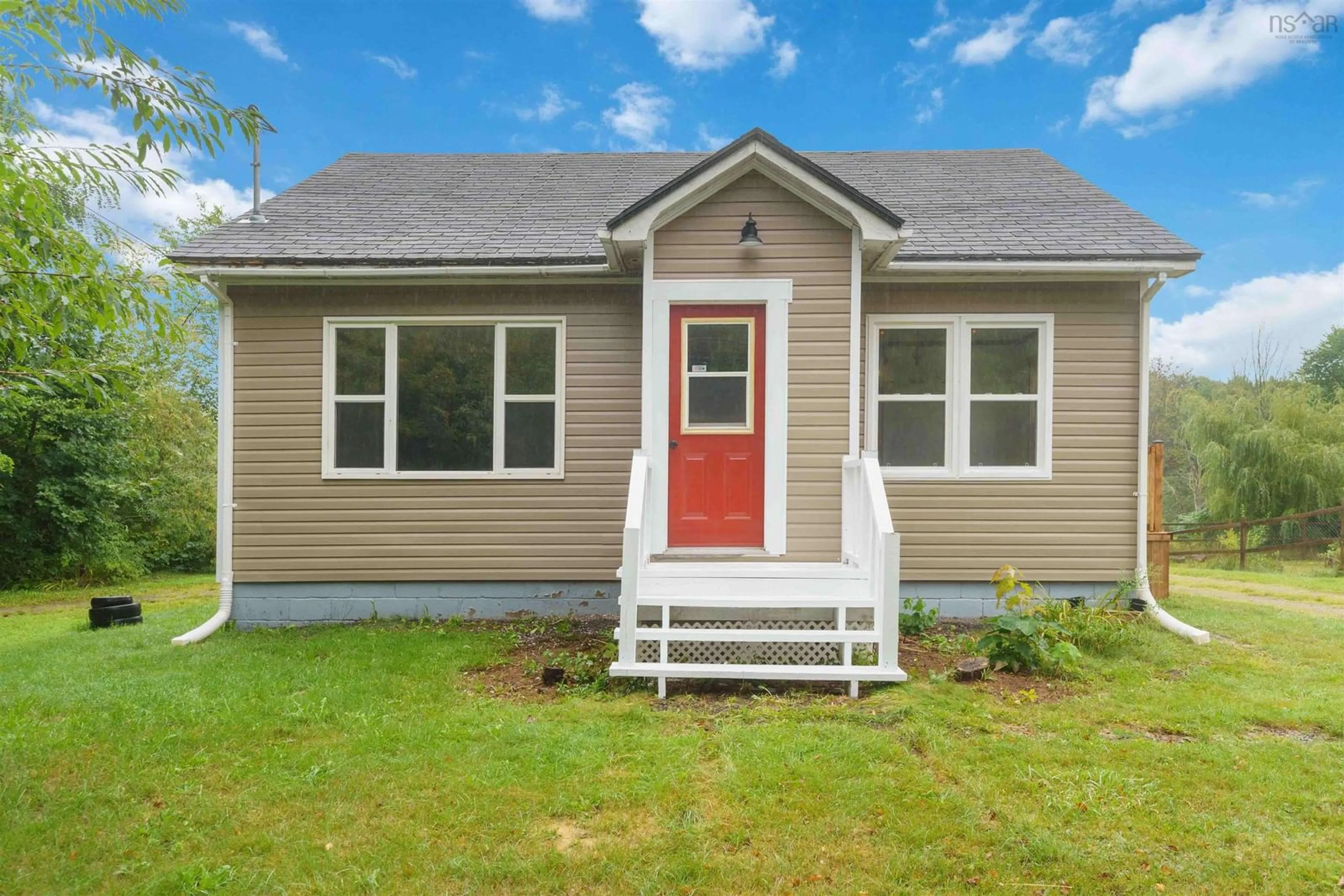 Home with vinyl exterior material, street for 2630 Highway 1, Aylesford Nova Scotia B0P 1C0