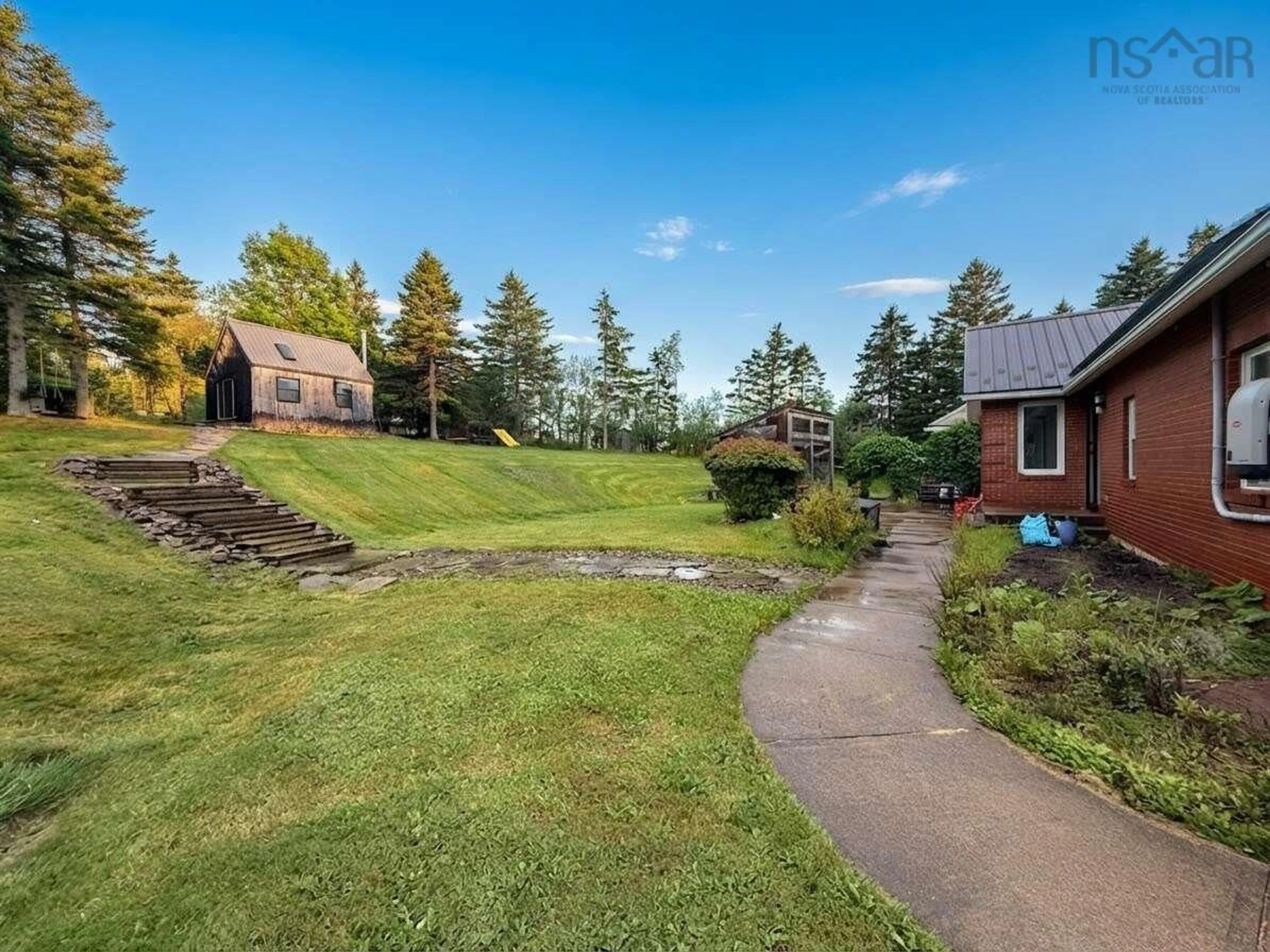 A pic from outside/outdoor area/front of a property/back of a property/a pic from drone, water/lake/river/ocean view for 411 Mountain Rd, New Glasgow Nova Scotia B2H 3X4