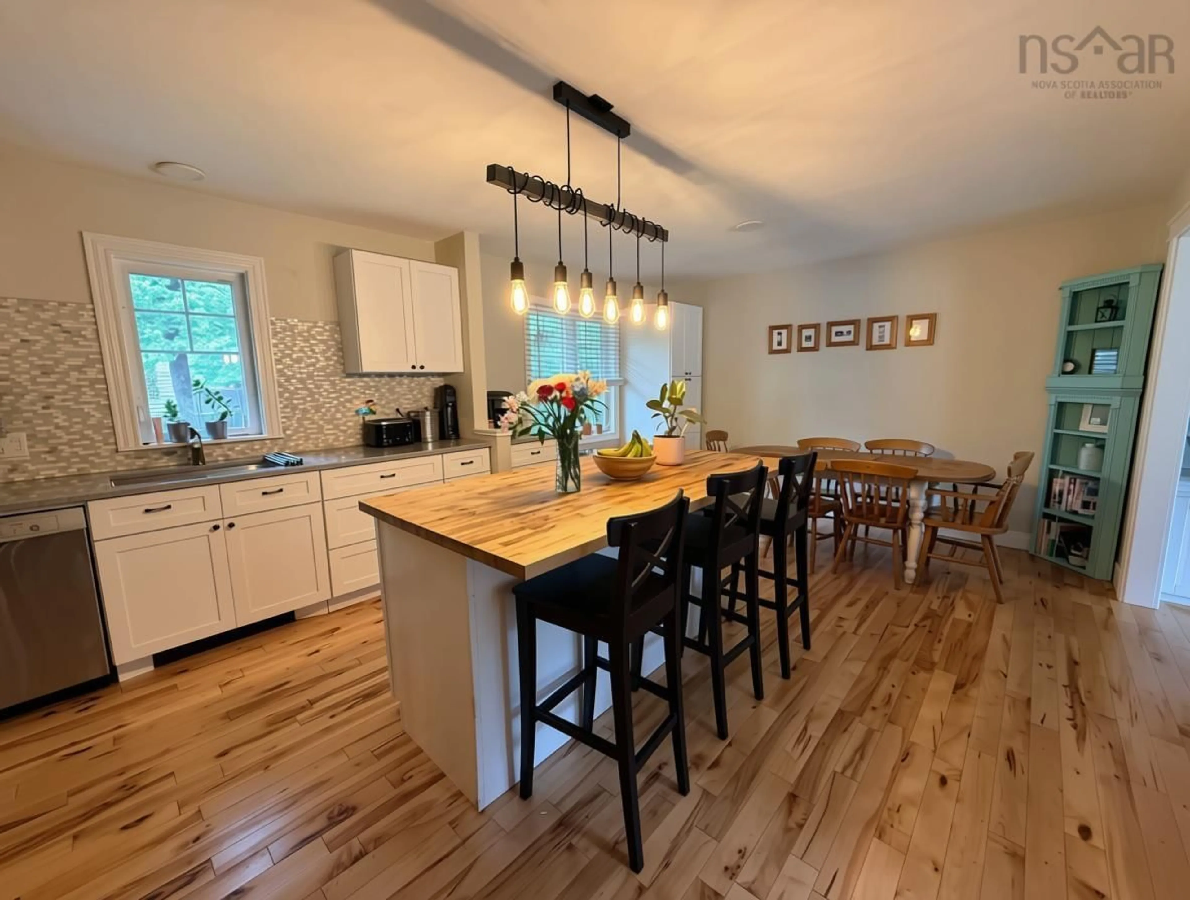Open concept kitchen, wood/laminate floor for 4 Maple Cres, Lantz Nova Scotia B2S 1W8