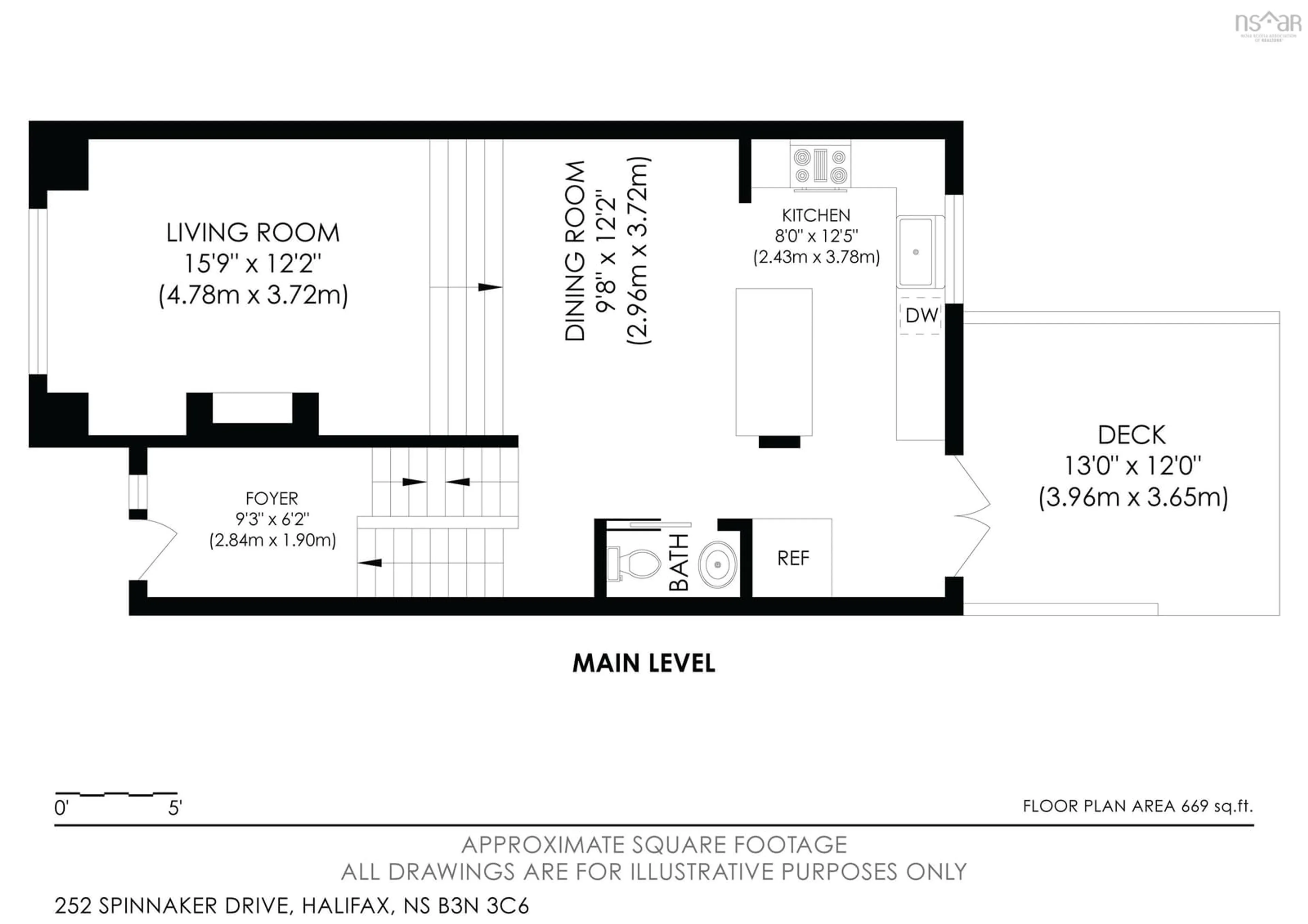 Floor plan for 252 Spinnaker Dr, Halifax Nova Scotia B3N 3C6