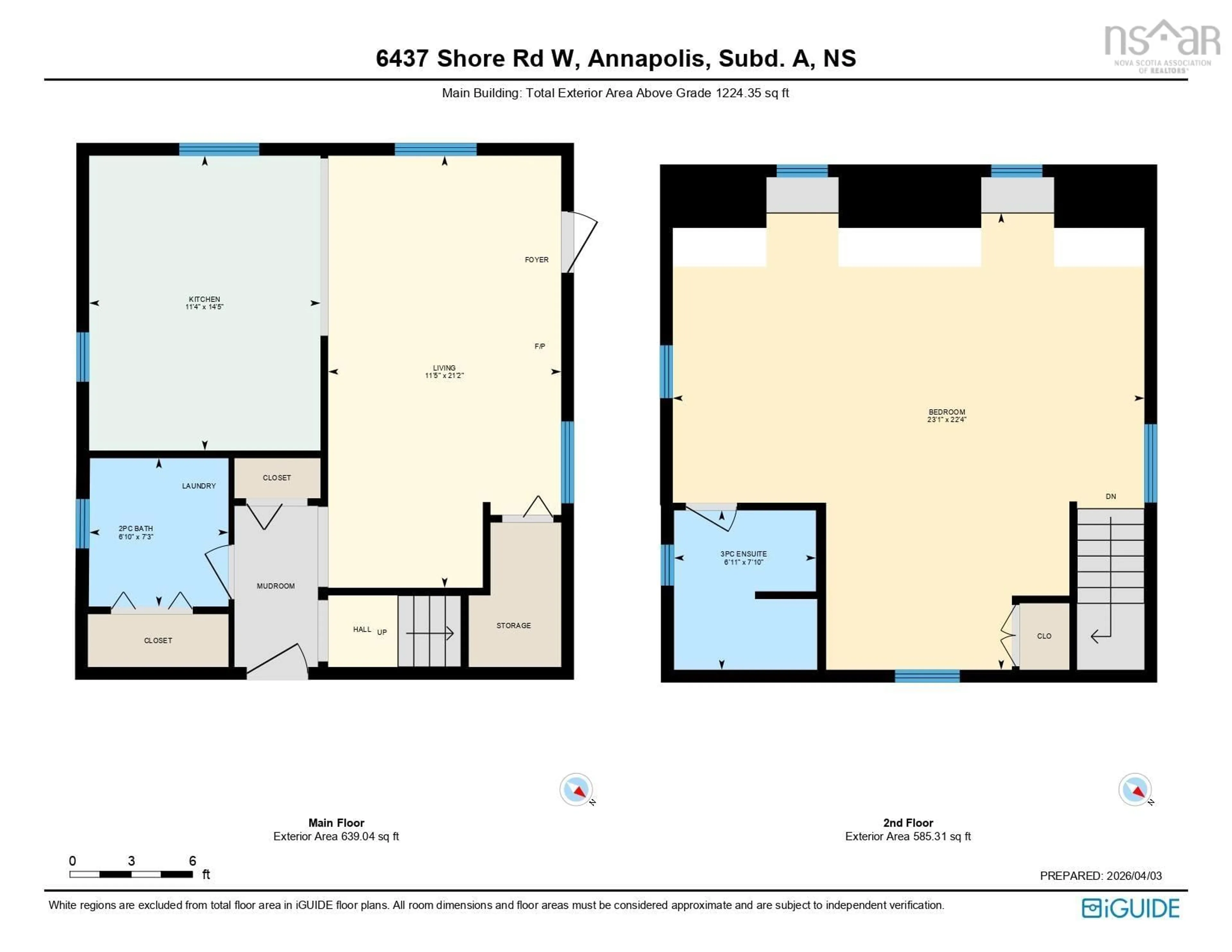 Floor plan for 6437 Shore Road West, Youngs Cove Nova Scotia B0S 1L0