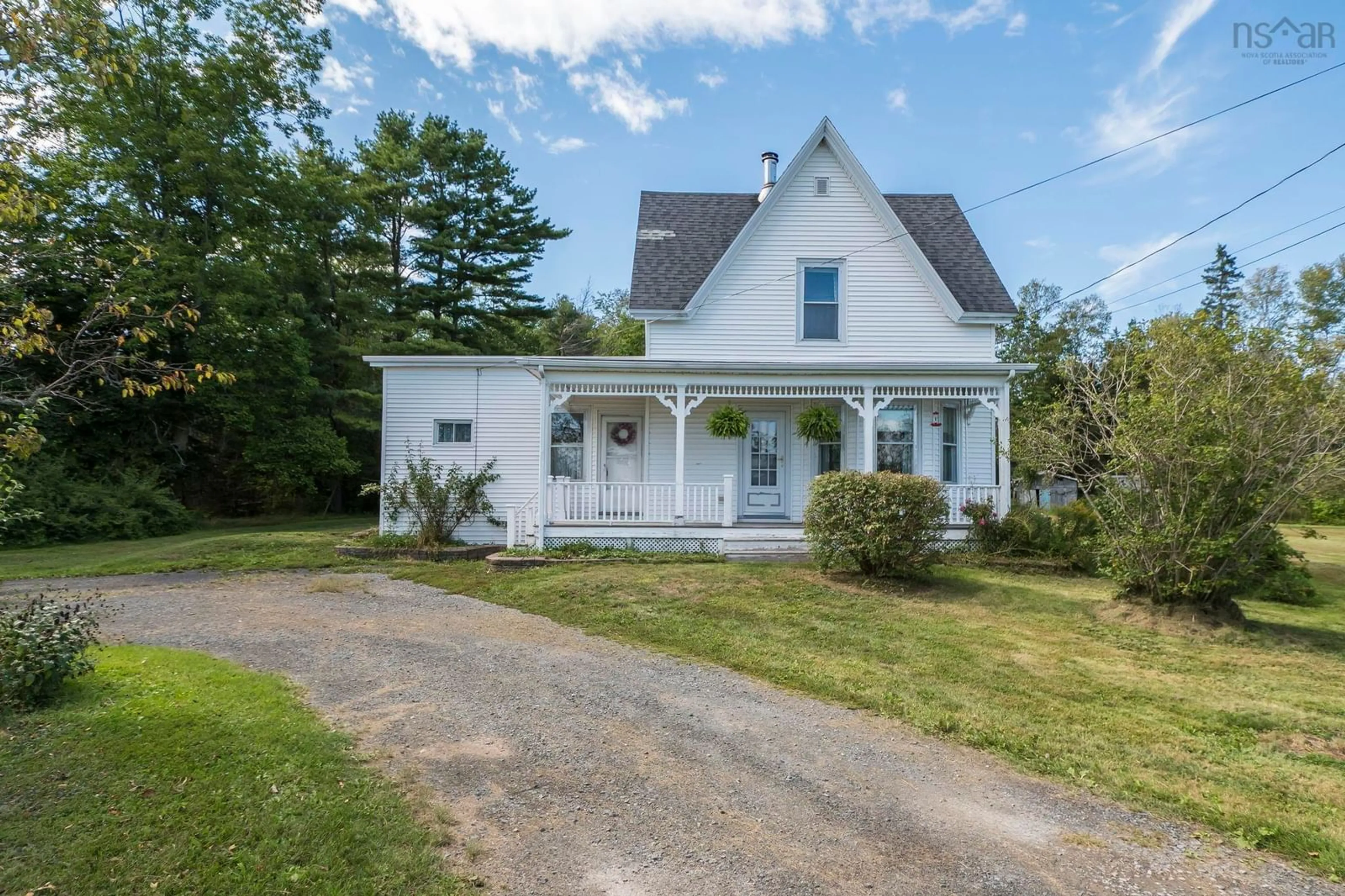 A pic from outside/outdoor area/front of a property/back of a property/a pic from drone, street for 7613 Highway 215, Cambridge Nova Scotia B0N 2R0