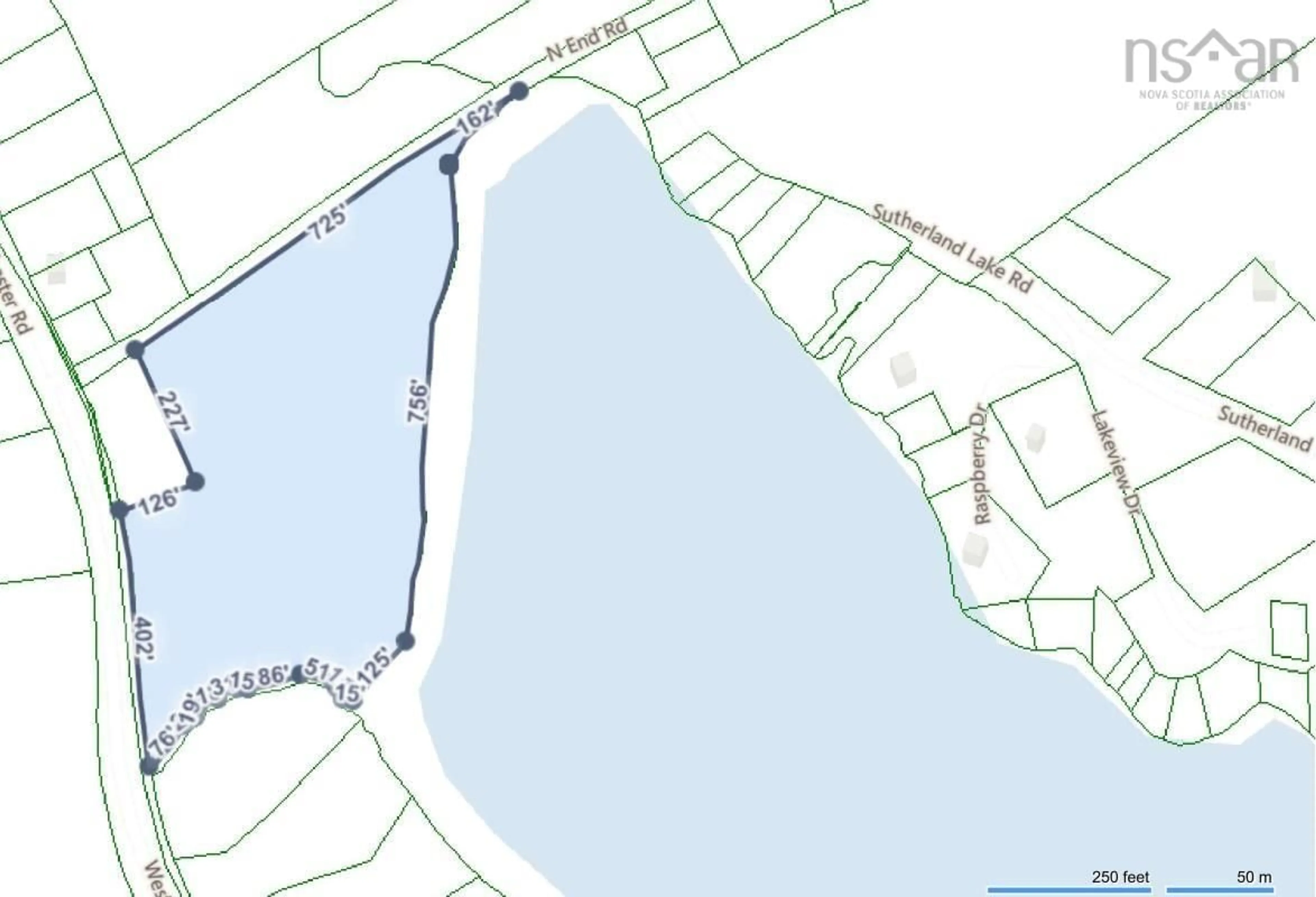 Picture of a map for 12 Lakeside Lane, Sutherland Lake Nova Scotia B0M 1G0