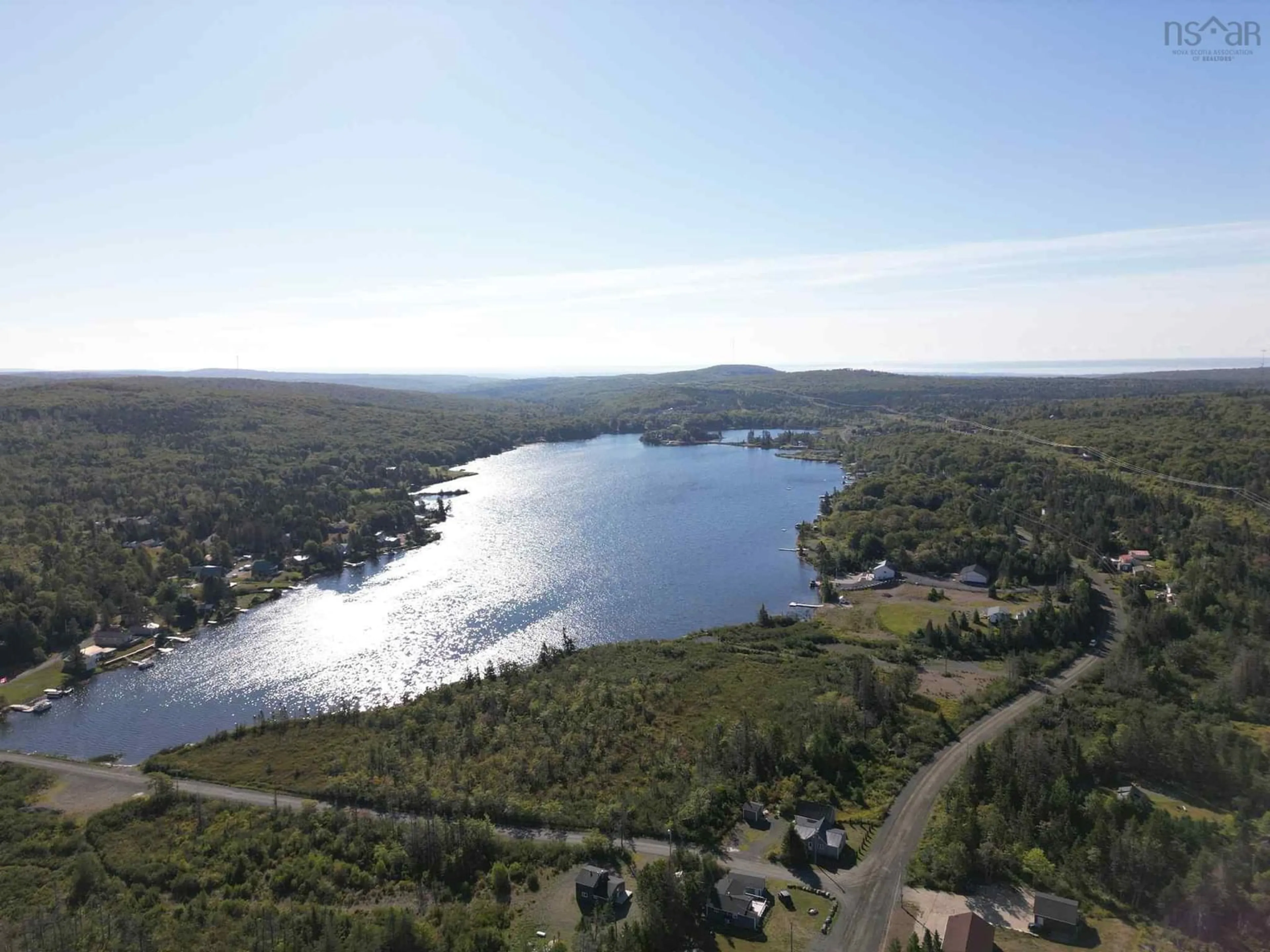 A pic from outside/outdoor area/front of a property/back of a property/a pic from drone, water/lake/river/ocean view for 12 Lakeside Lane, Sutherland Lake Nova Scotia B0M 1G0