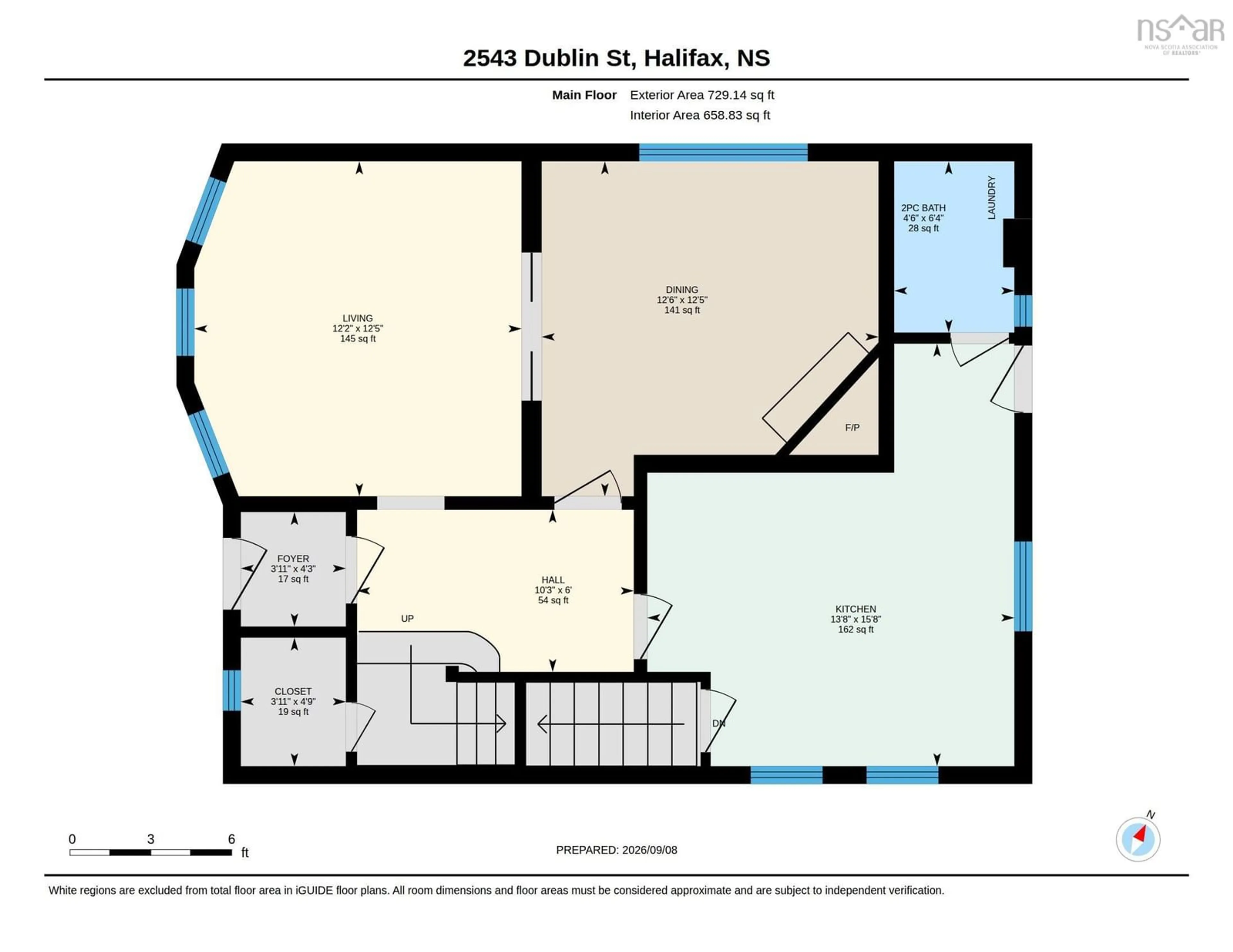 Floor plan for 2543 Dublin St, Halifax Nova Scotia B3L 3J4