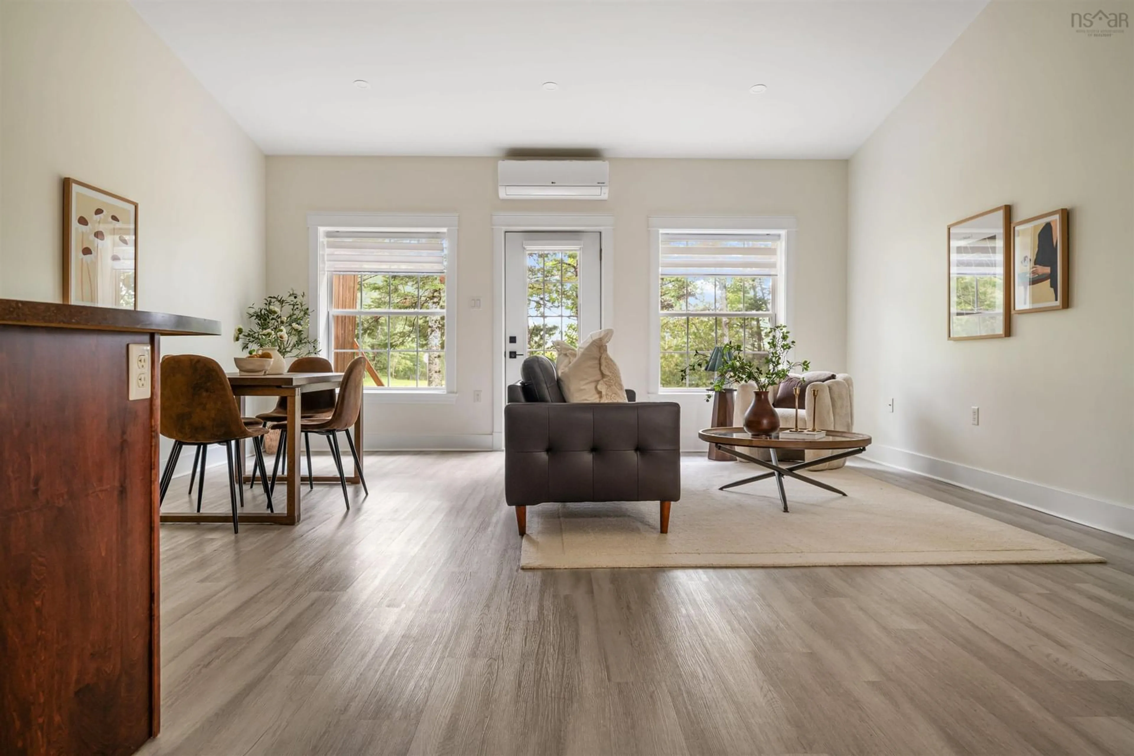 Living room with furniture, wood/laminate floor for 3 Bona Cres, Enfield Nova Scotia B2T 0B1