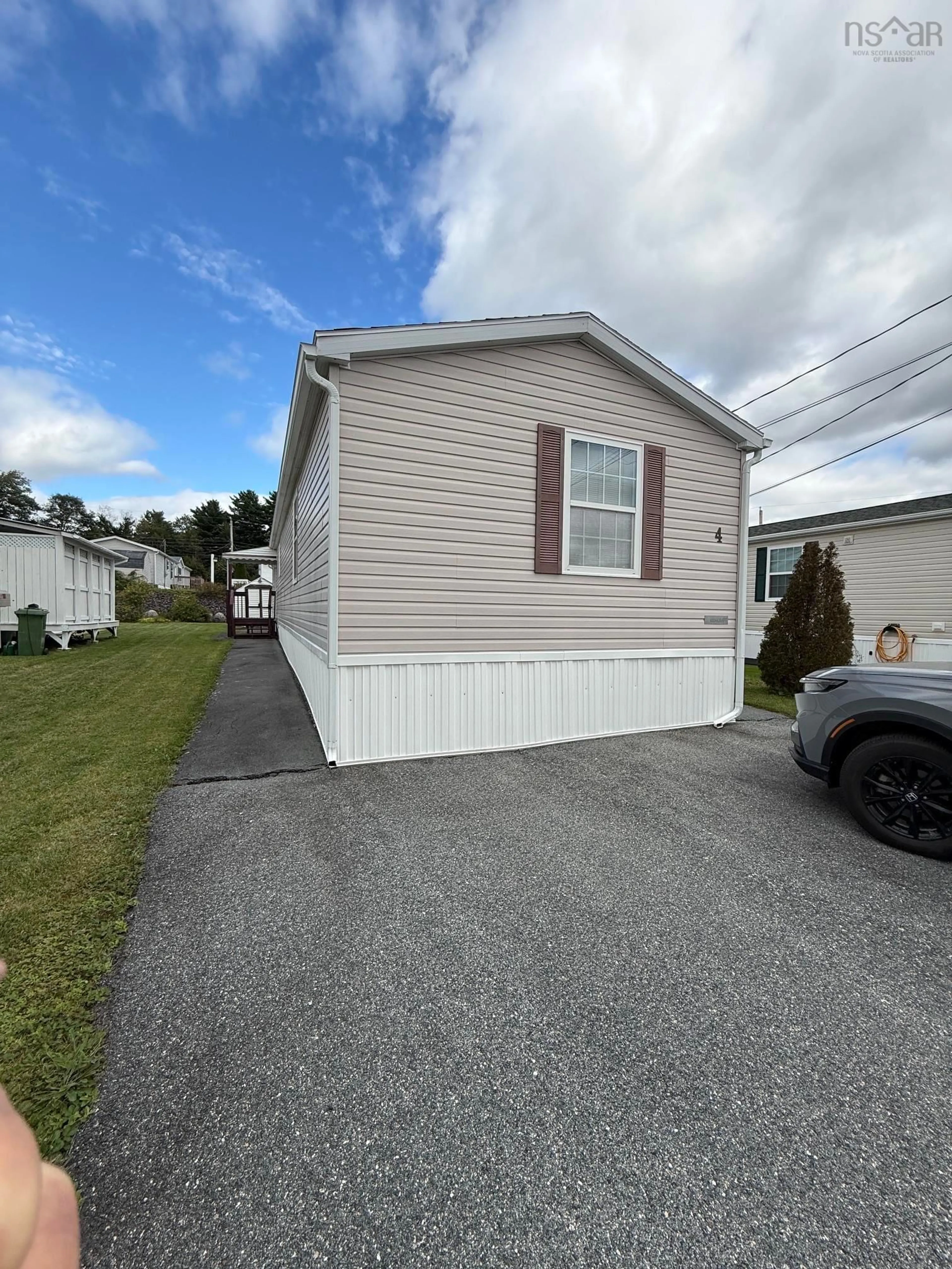 Home with vinyl exterior material, street for 4 Belmont Dr, Bridgewater Nova Scotia B4V 4E5