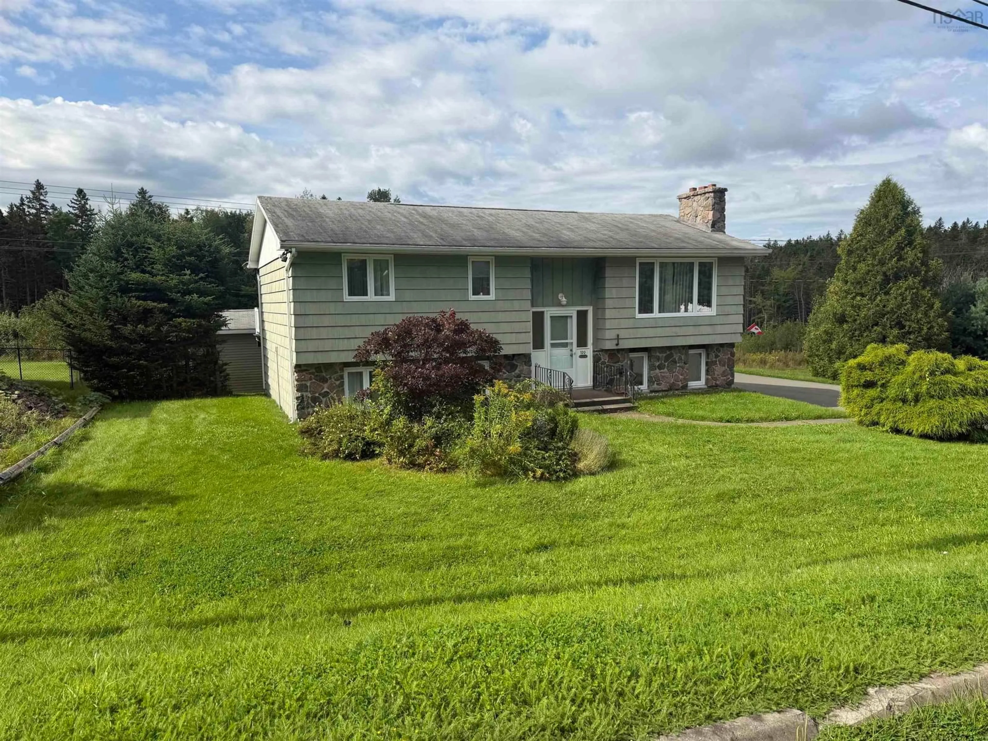 A pic from outside/outdoor area/front of a property/back of a property/a pic from drone, unknown for 100 Parkwood Dr, Sydney River Nova Scotia B1S 1H7