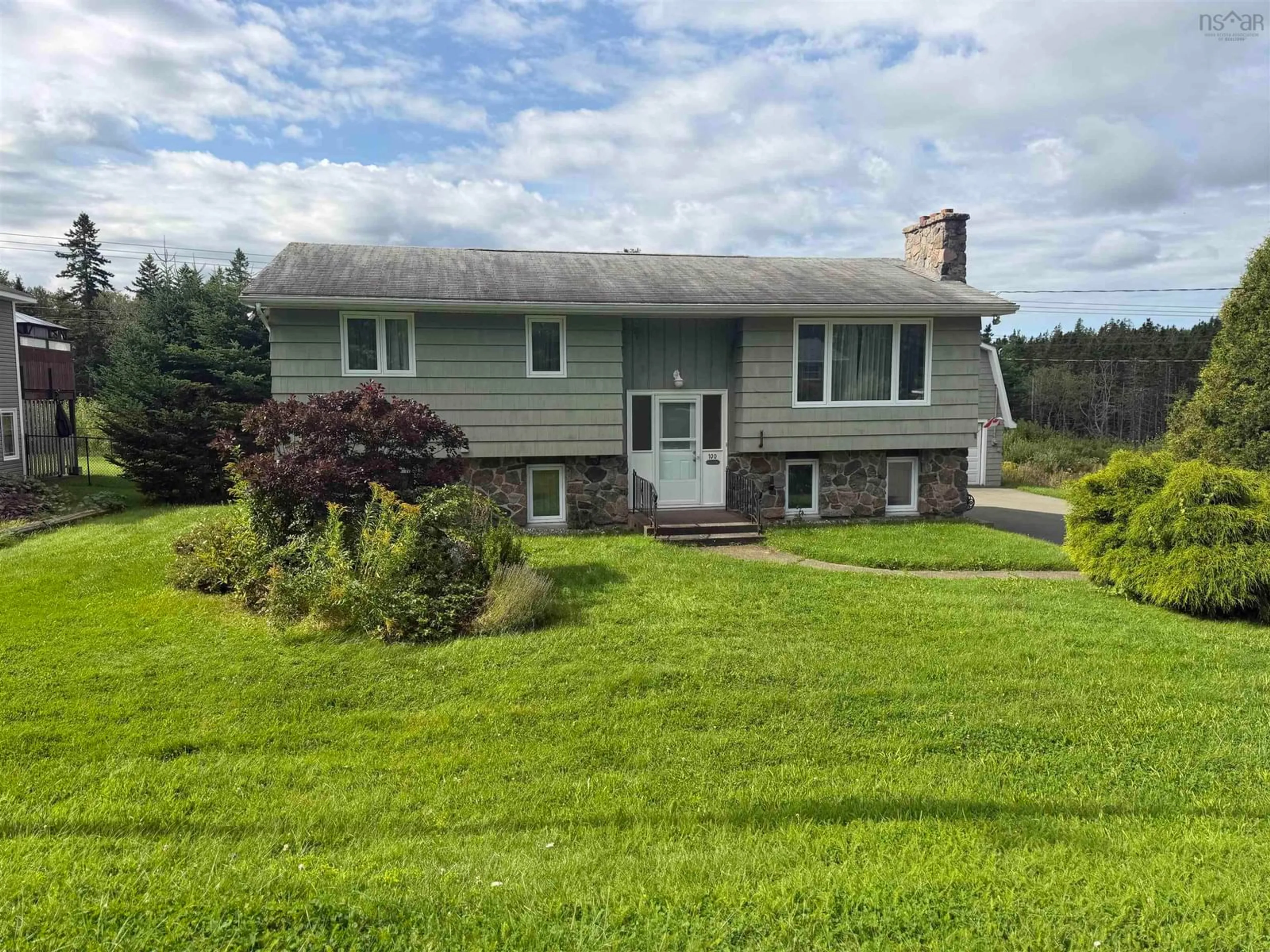 A pic from outside/outdoor area/front of a property/back of a property/a pic from drone, water/lake/river/ocean view for 100 Parkwood Dr, Sydney River Nova Scotia B1S 1H7