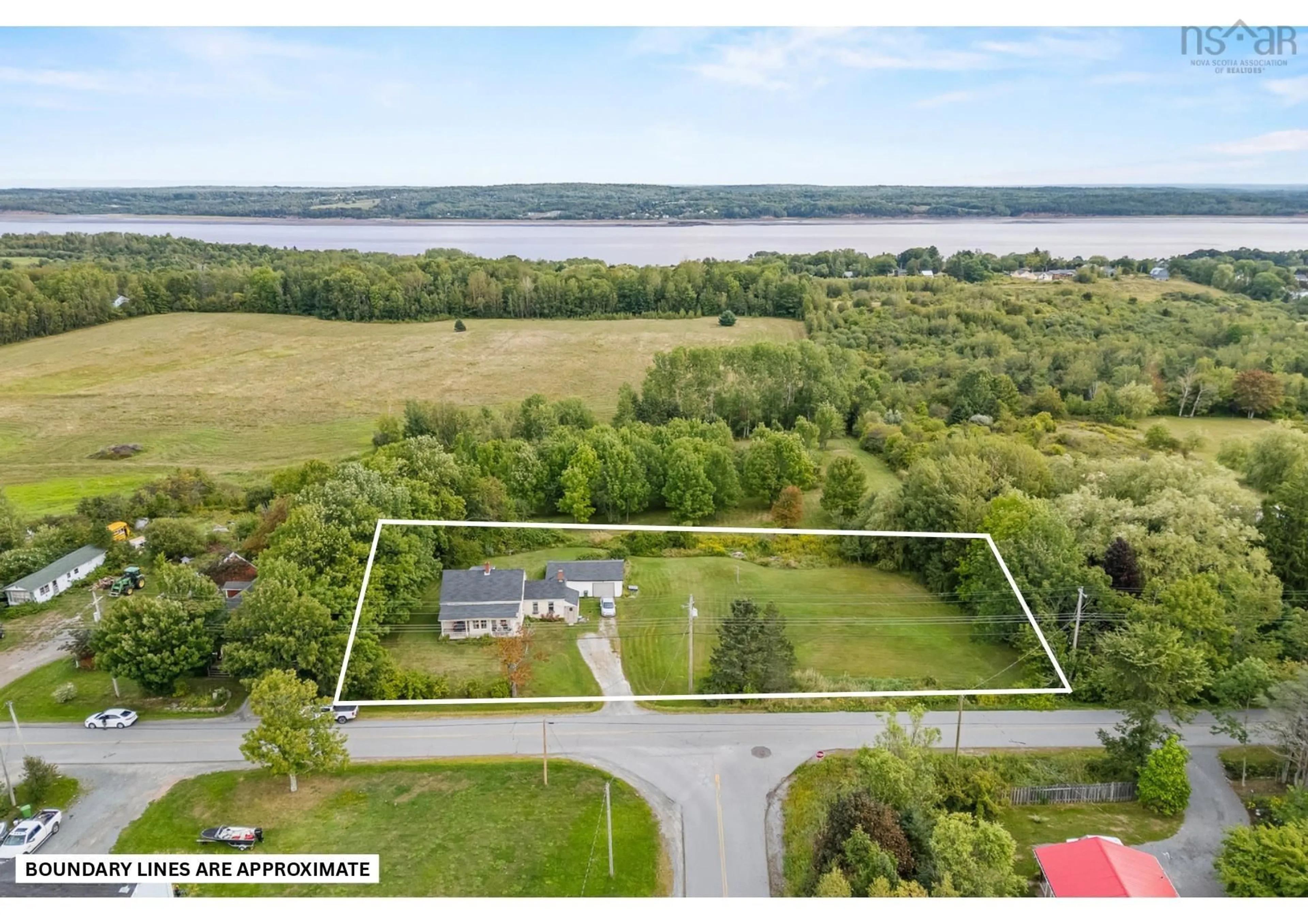 A pic from outside/outdoor area/front of a property/back of a property/a pic from drone, water/lake/river/ocean view for 442 Lockhartville Rd, Hants Border Nova Scotia B0P 1P0