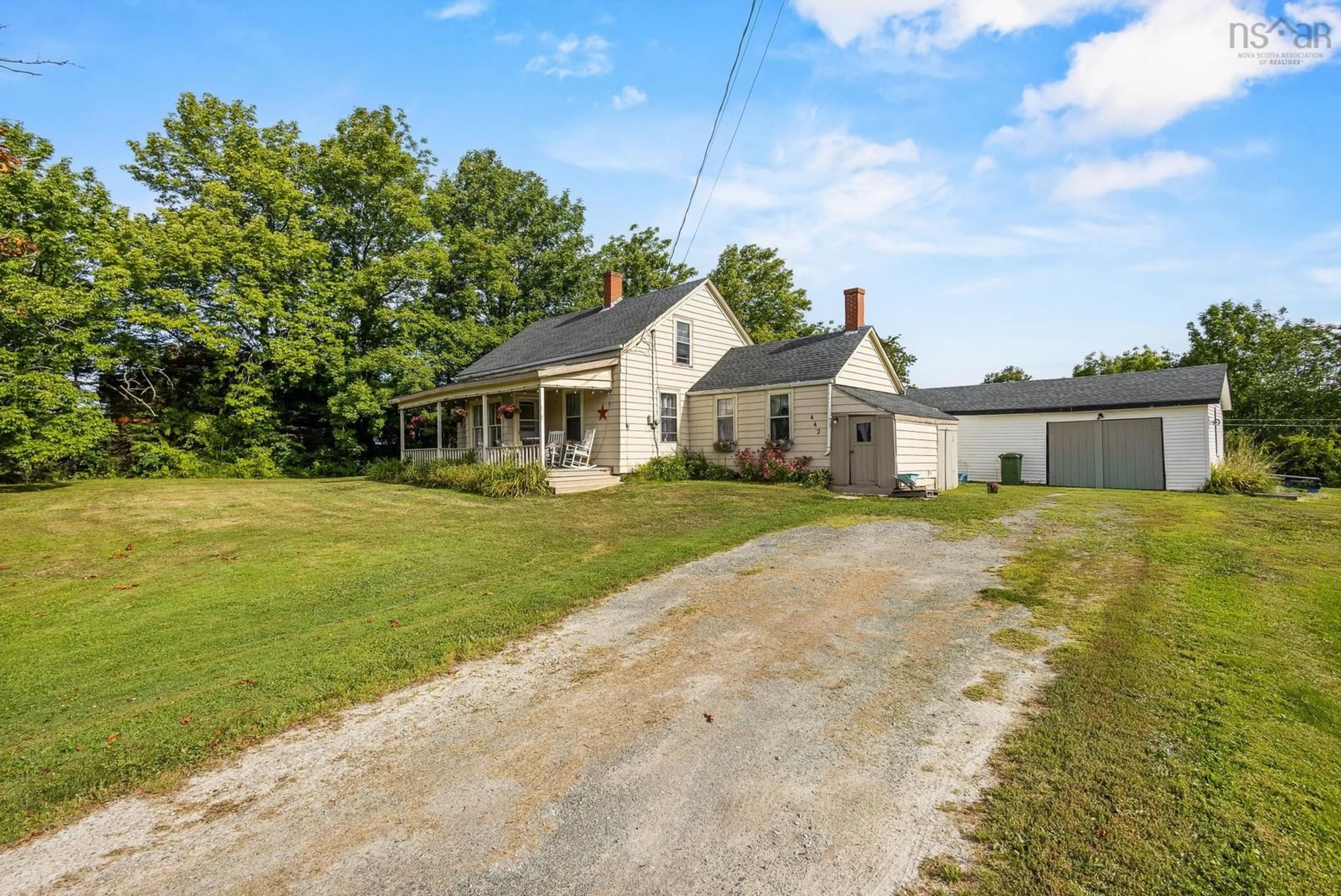 A pic from outside/outdoor area/front of a property/back of a property/a pic from drone, unknown for 442 Lockhartville Rd, Hants Border Nova Scotia B0P 1P0