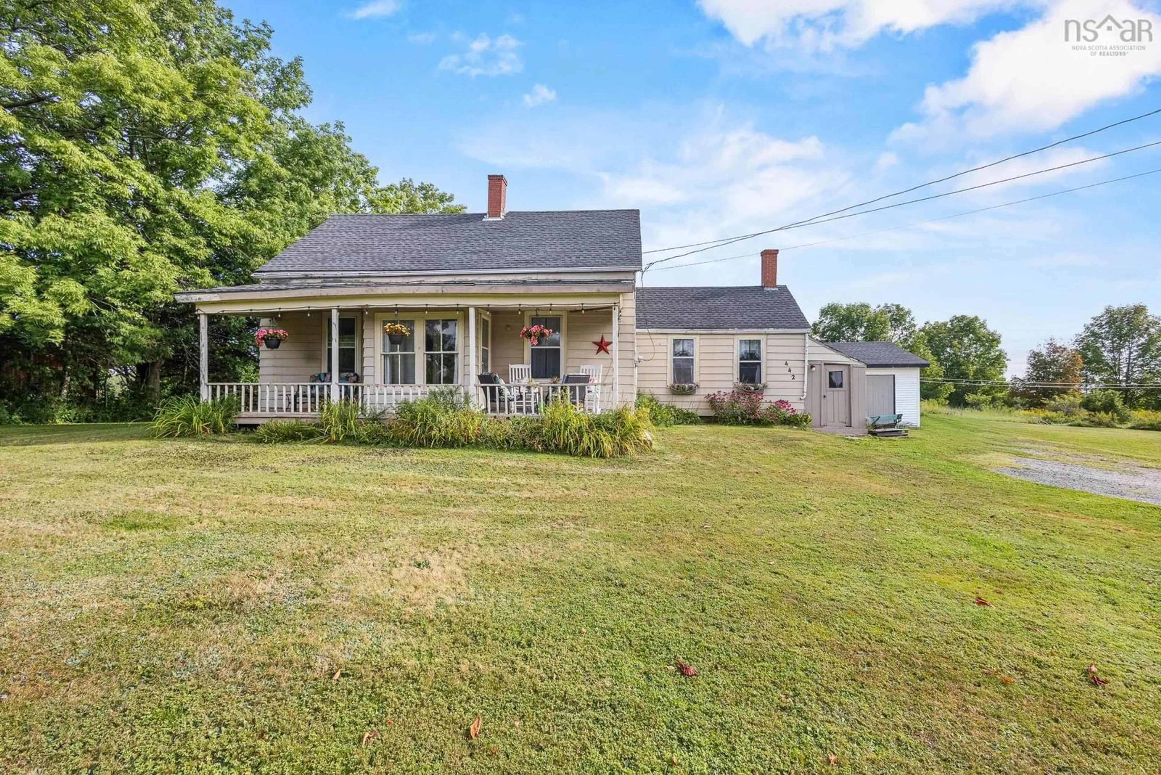 A pic from outside/outdoor area/front of a property/back of a property/a pic from drone, street for 442 Lockhartville Rd, Hants Border Nova Scotia B0P 1P0