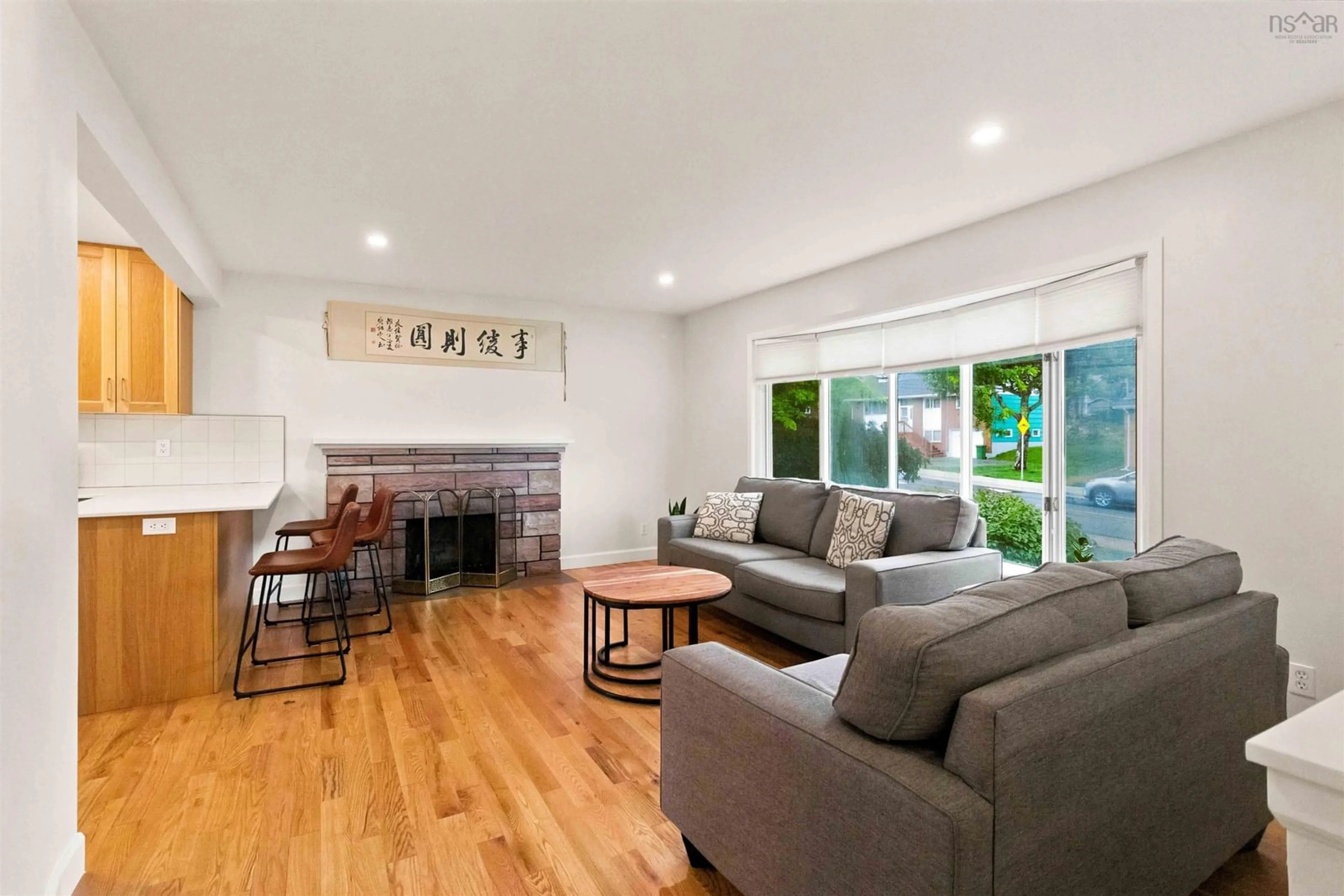 Living room with furniture, wood/laminate floor for 68 Flamingo Dr, Clayton Park Nova Scotia B3M 1T1
