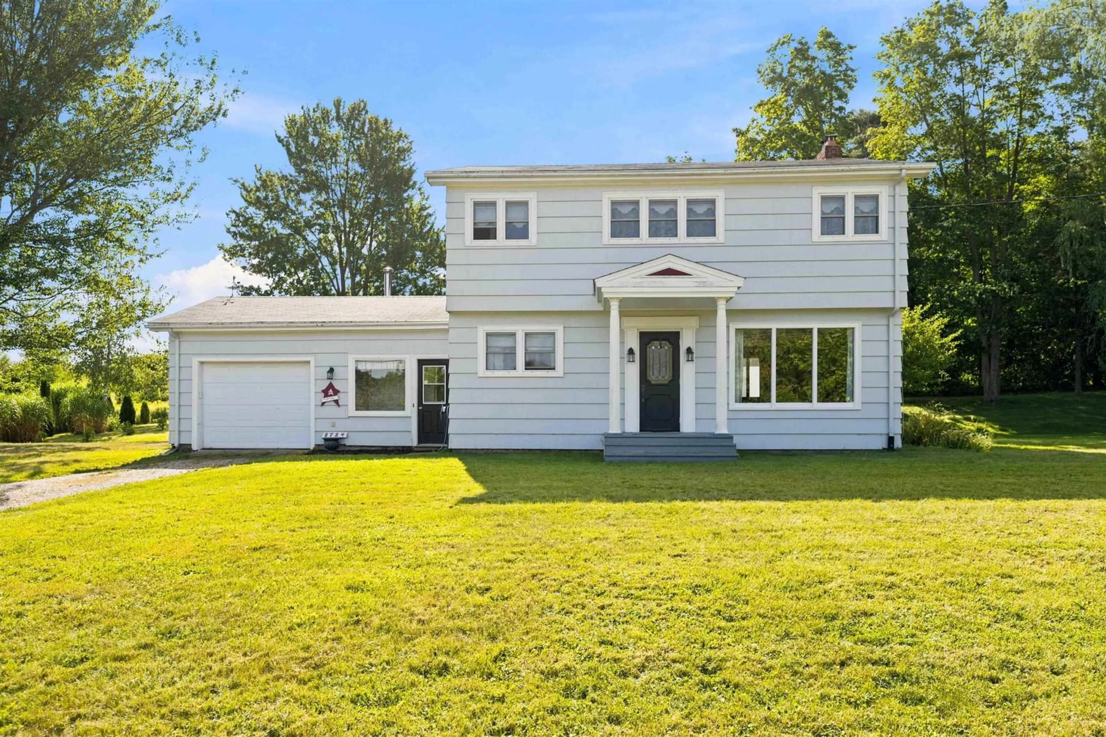 Home with vinyl exterior material, street for 8724 Highway 221, Sheffield Mills Nova Scotia B0P 1H0