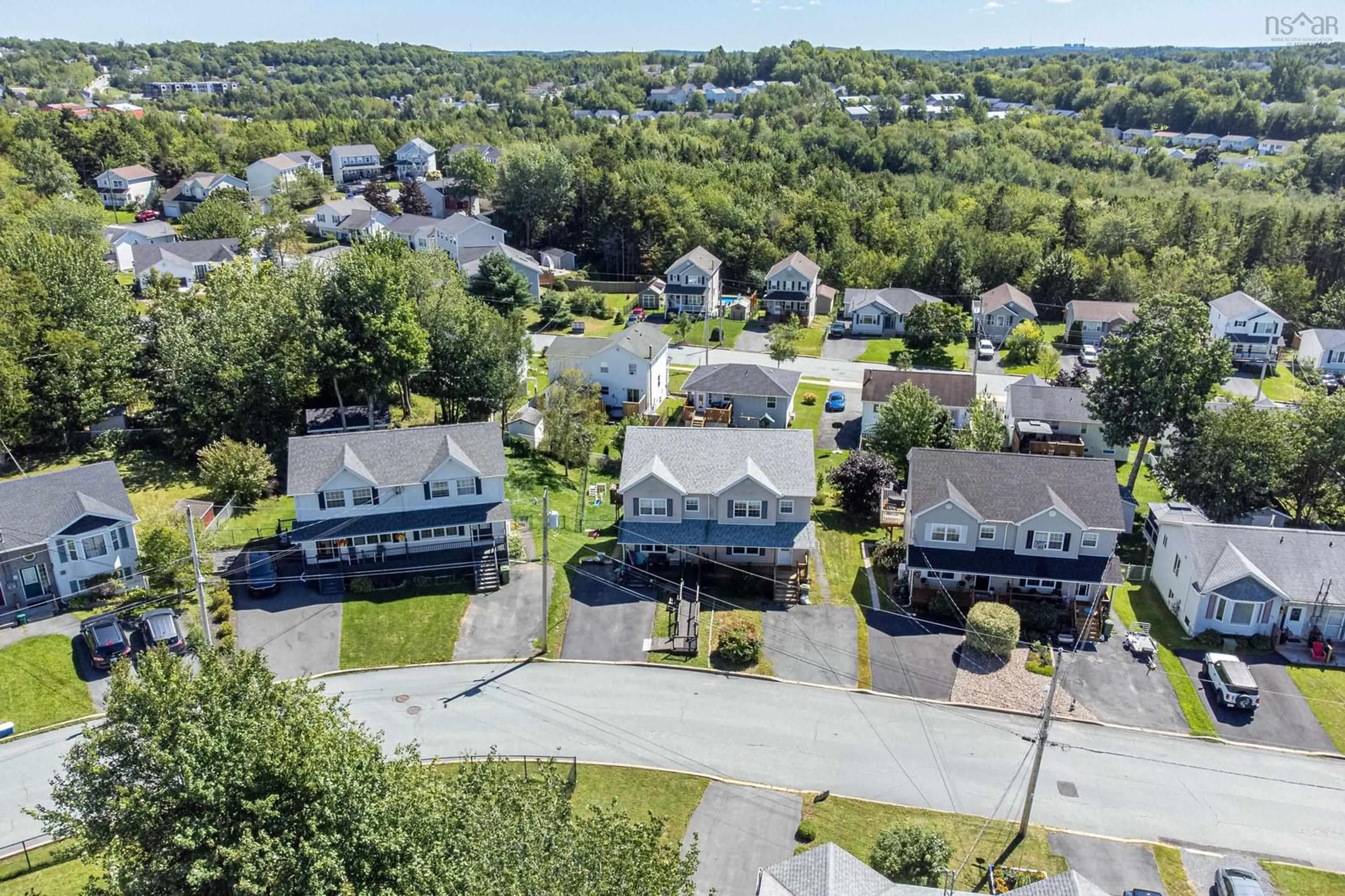A pic from outside/outdoor area/front of a property/back of a property/a pic from drone, street for 31 Hewer Cres, Middle Sackville Nova Scotia B4E 3E4