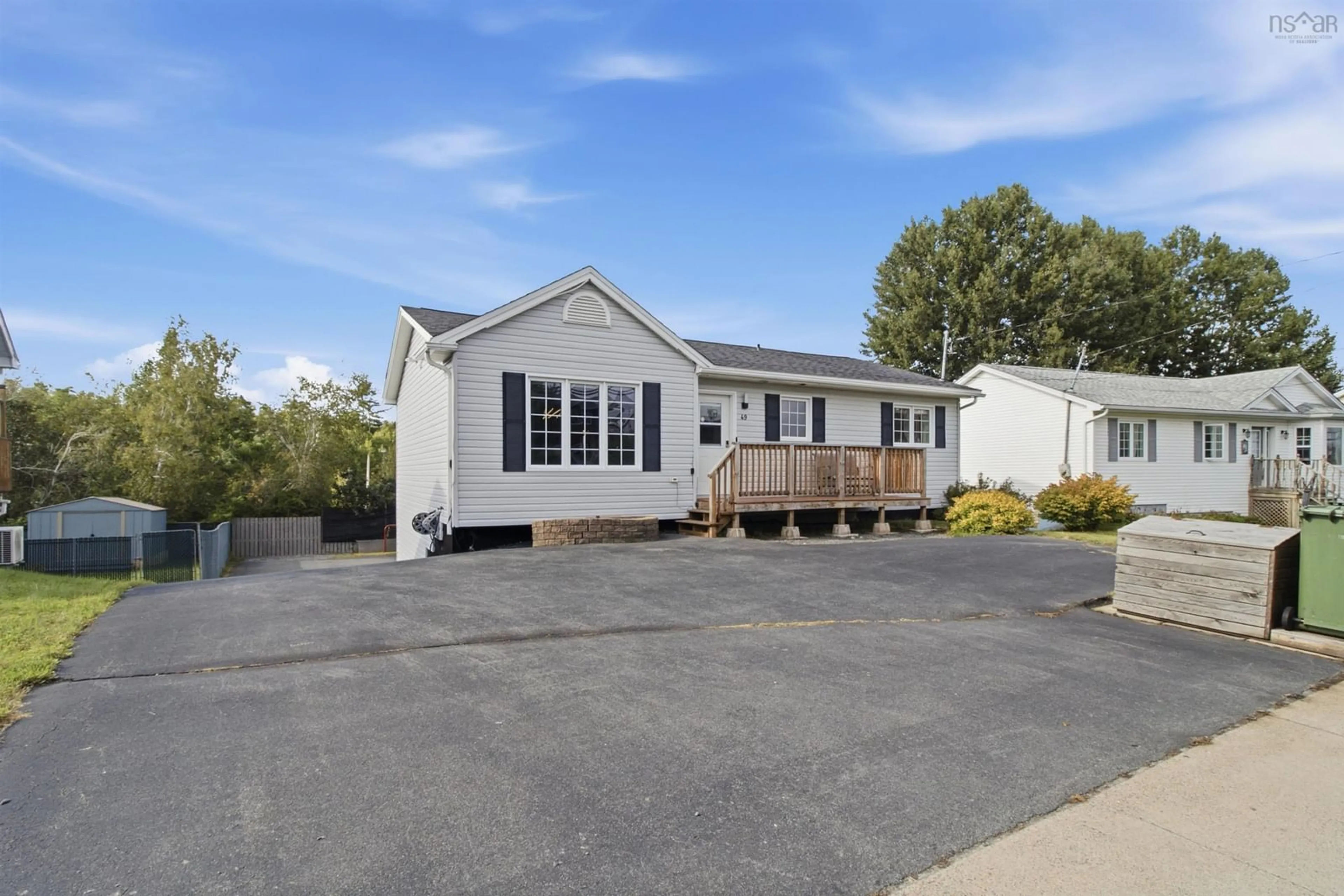 Home with vinyl exterior material, street for 49 Lucasville Rd, Middle Sackville Nova Scotia B4E 3E8