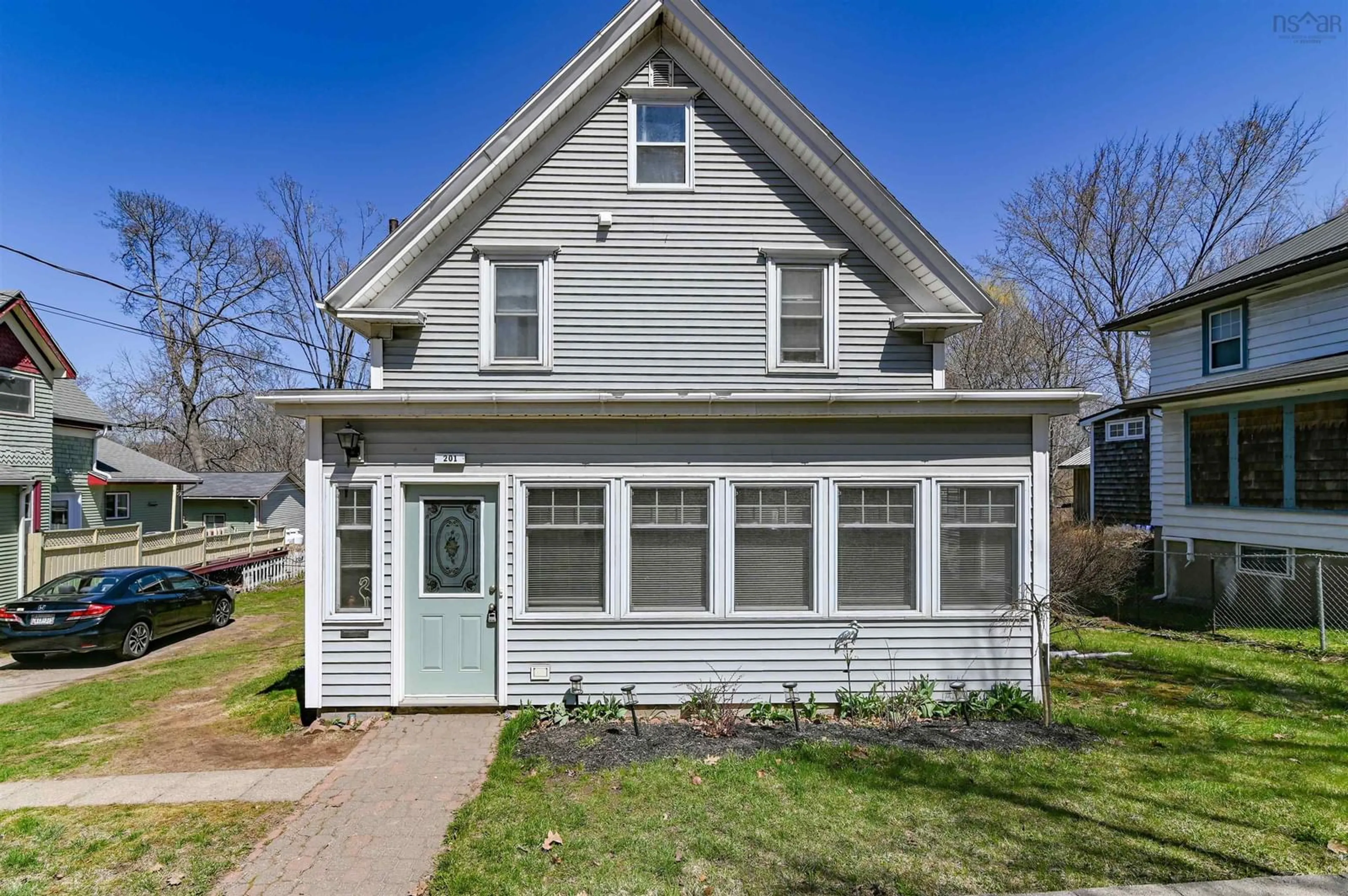 Home with vinyl exterior material, street for 201 Main Street, Kentville Nova Scotia B4N 1J6