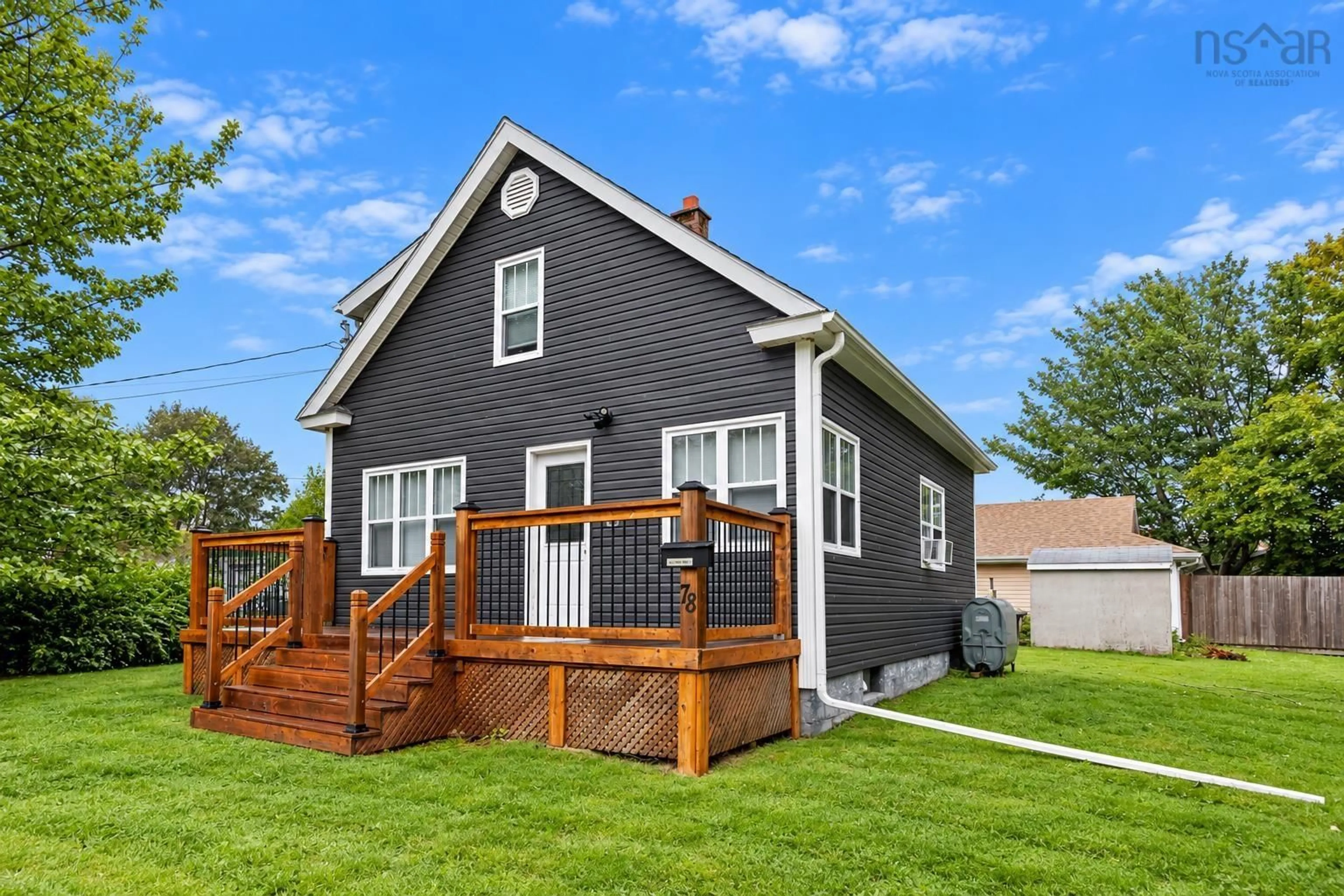Home with vinyl exterior material, street for 78 Fulton Ave, Westmount Nova Scotia B1R 1J7