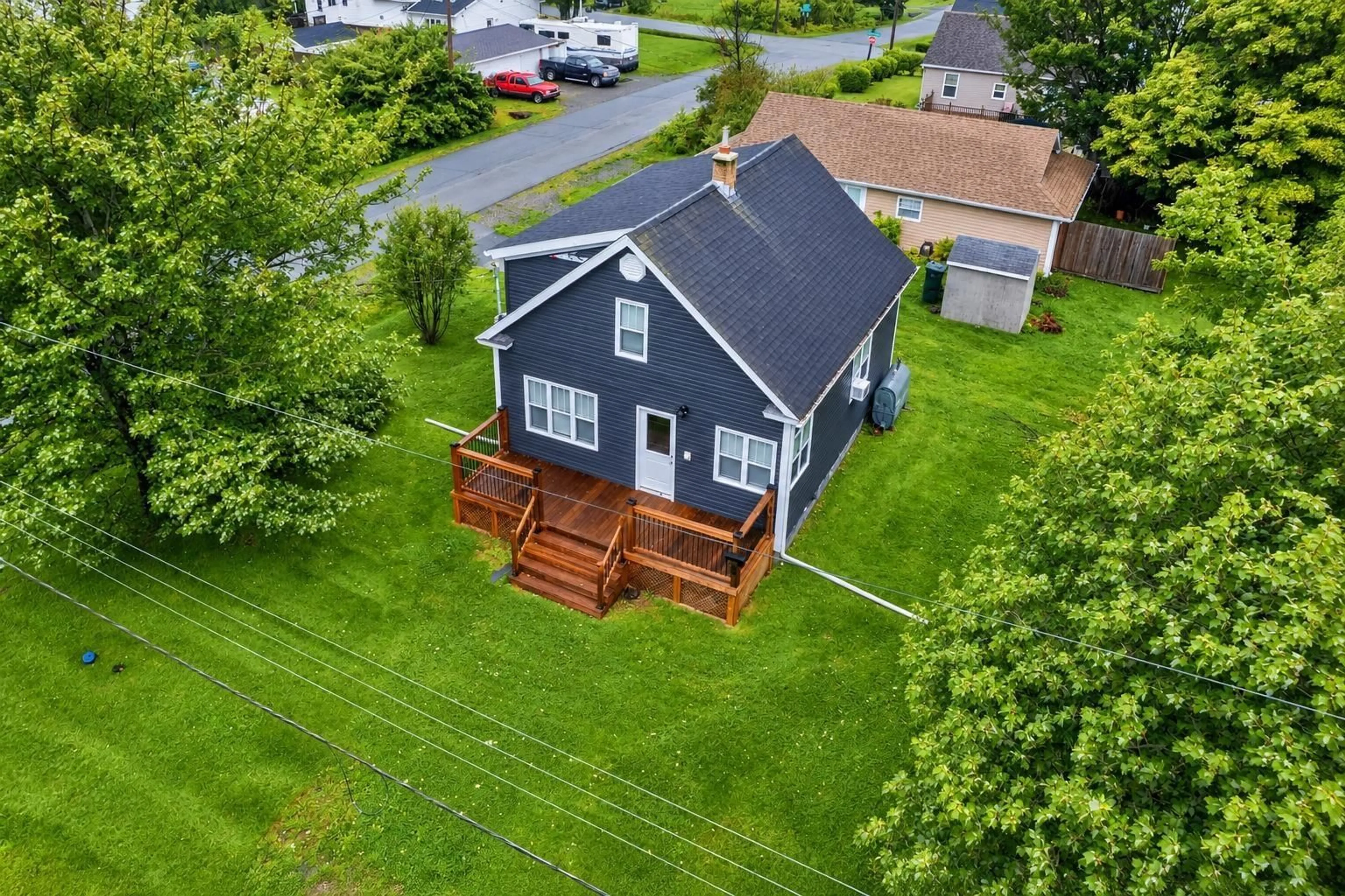 A pic from outside/outdoor area/front of a property/back of a property/a pic from drone, street for 78 Fulton Ave, Westmount Nova Scotia B1R 1J7