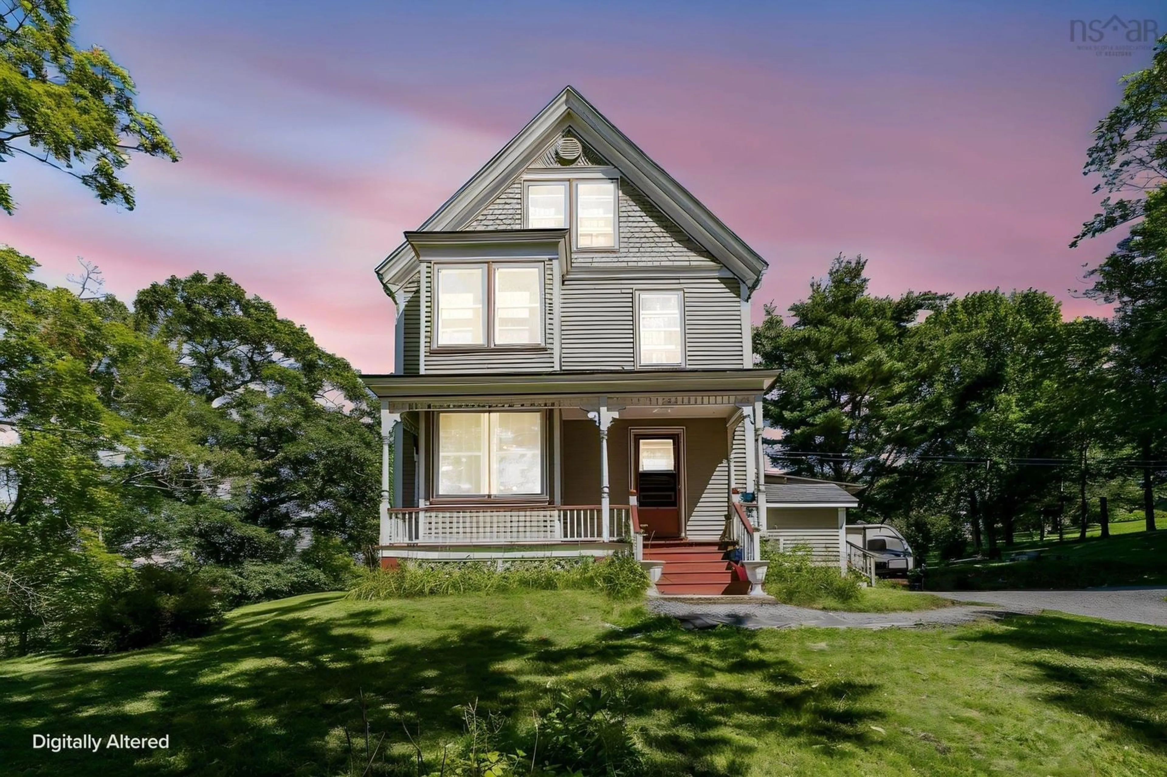Home with vinyl exterior material, street for 4068 Highway 1, Garlands Crossing Nova Scotia B0N 2T0