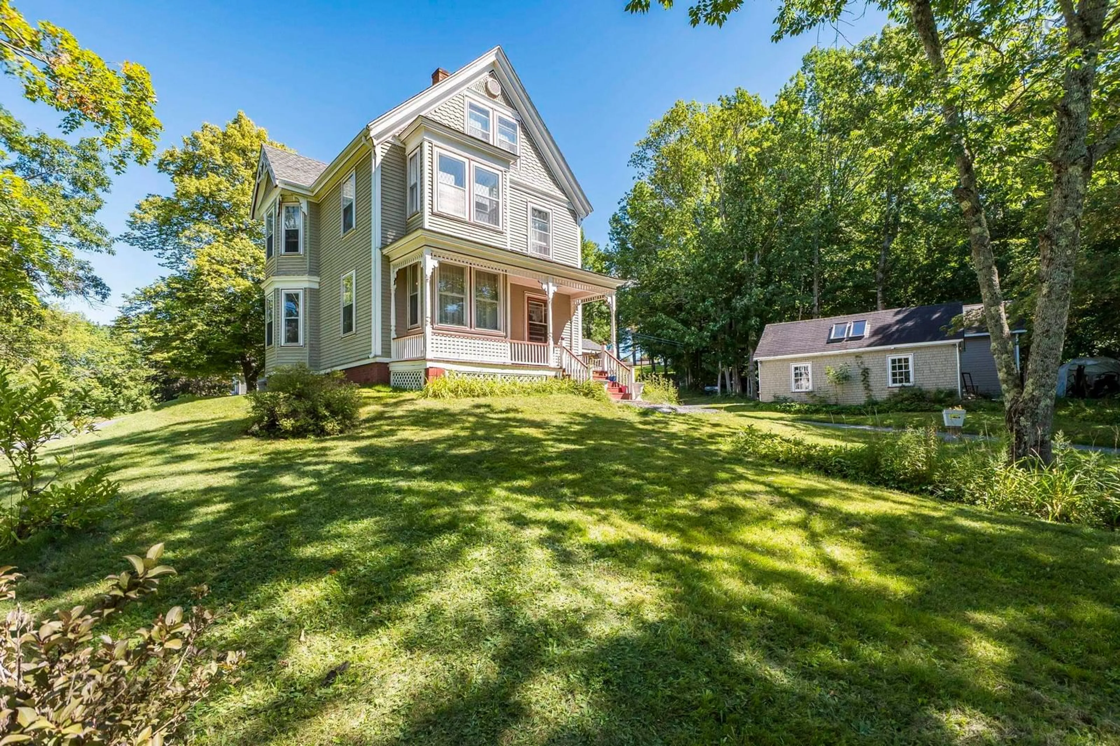 A pic from outside/outdoor area/front of a property/back of a property/a pic from drone, street for 4068 Highway 1, Garlands Crossing Nova Scotia B0N 2T0