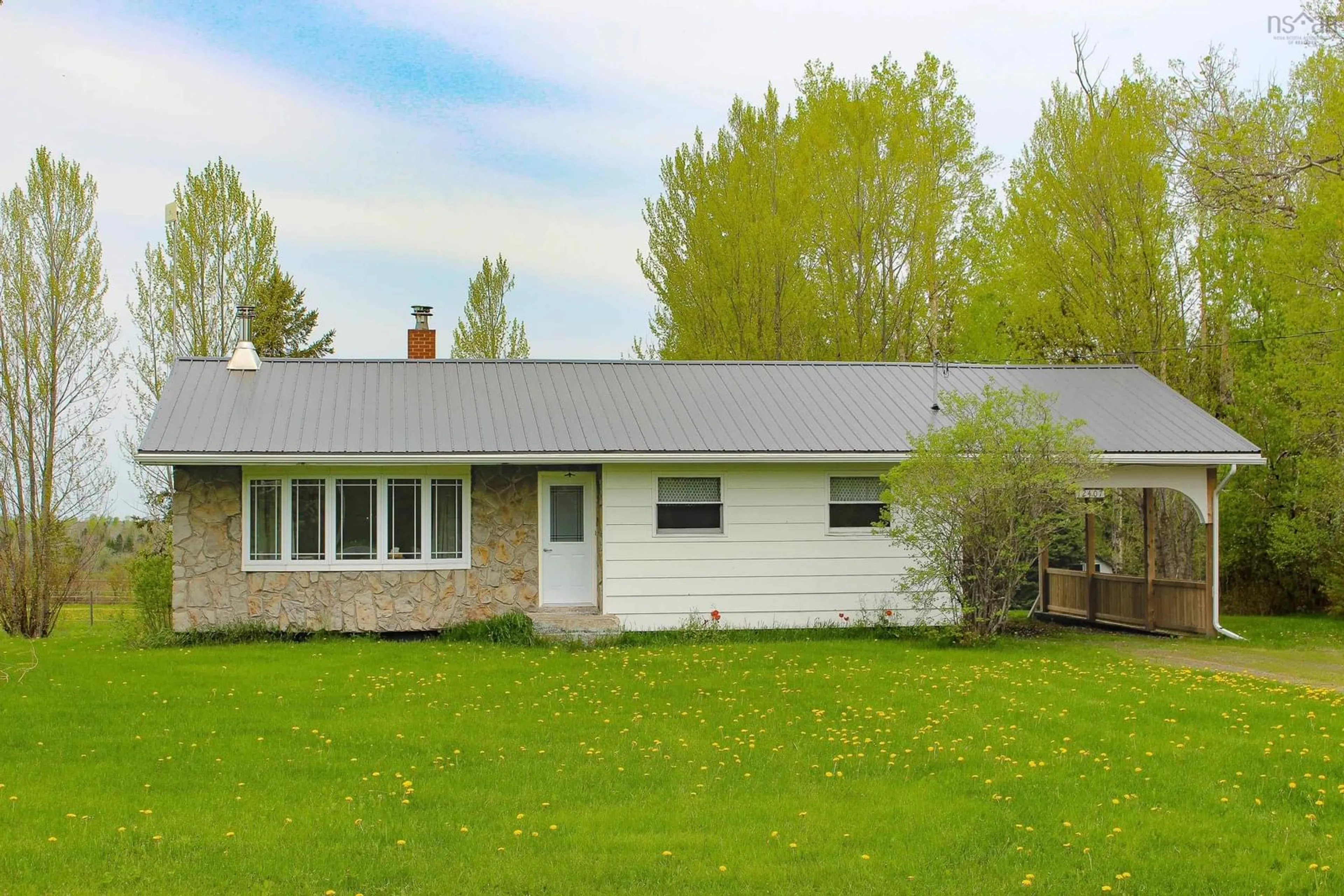 Home with vinyl exterior material, street for 12407 Highway 4, Wentworth Nova Scotia B0M 1Z0