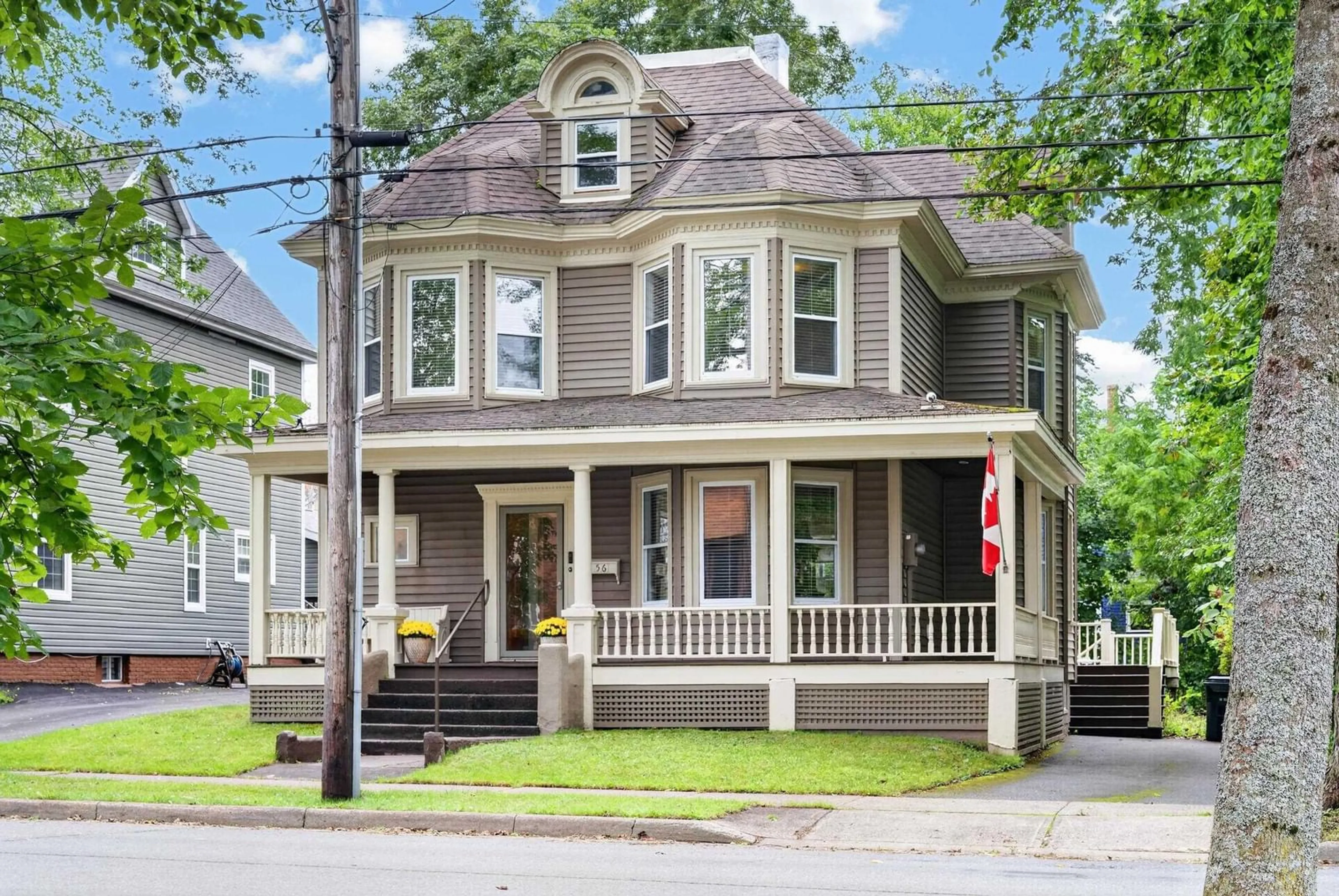Home with vinyl exterior material, street for 56 Whitney Ave, Sydney Nova Scotia B1P 4Z7