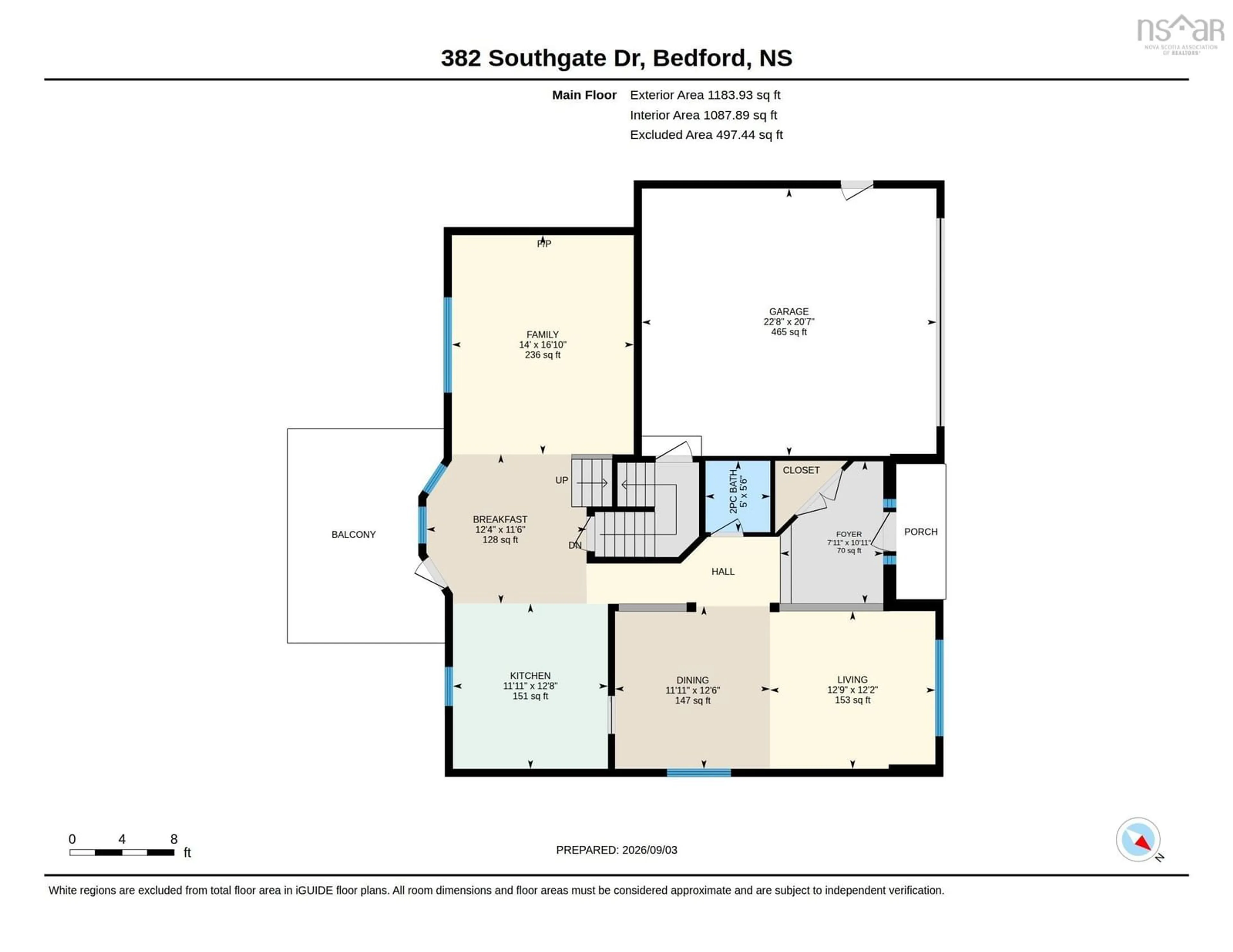 Floor plan for 382 Southgate Dr, Bedford Nova Scotia B4A 4L8
