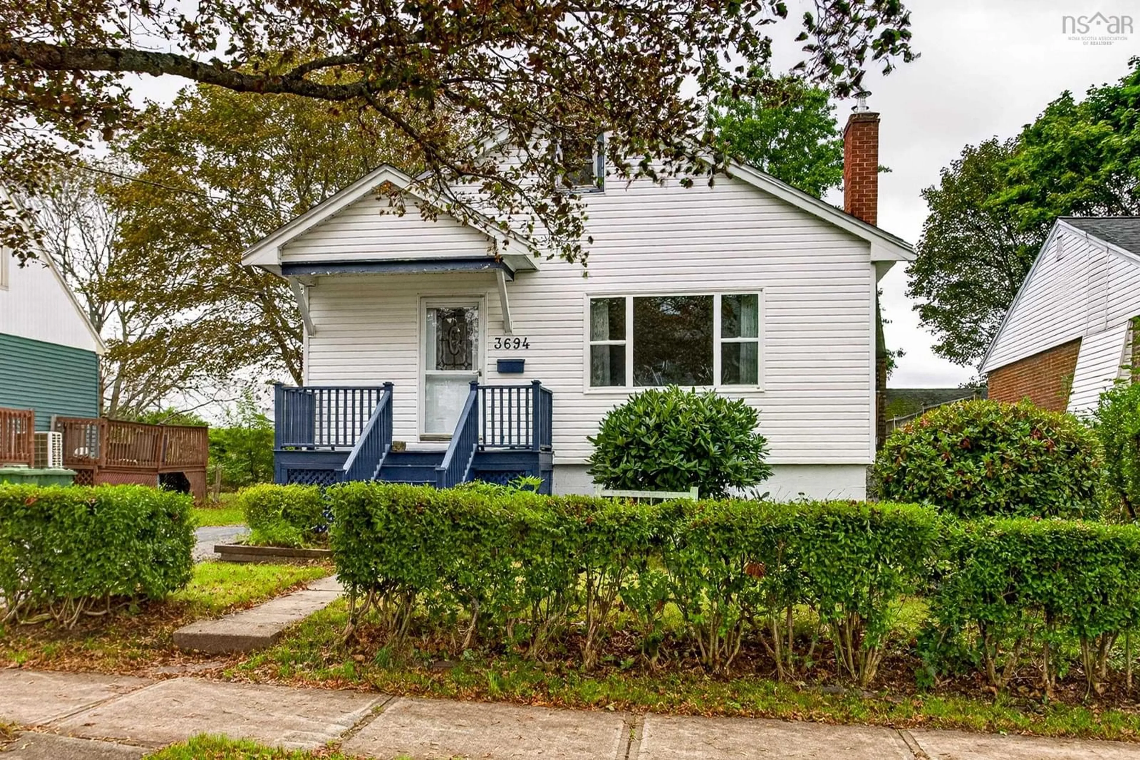 Home with vinyl exterior material, street for 3694 Leaman St, Halifax Nova Scotia B3K 4A1