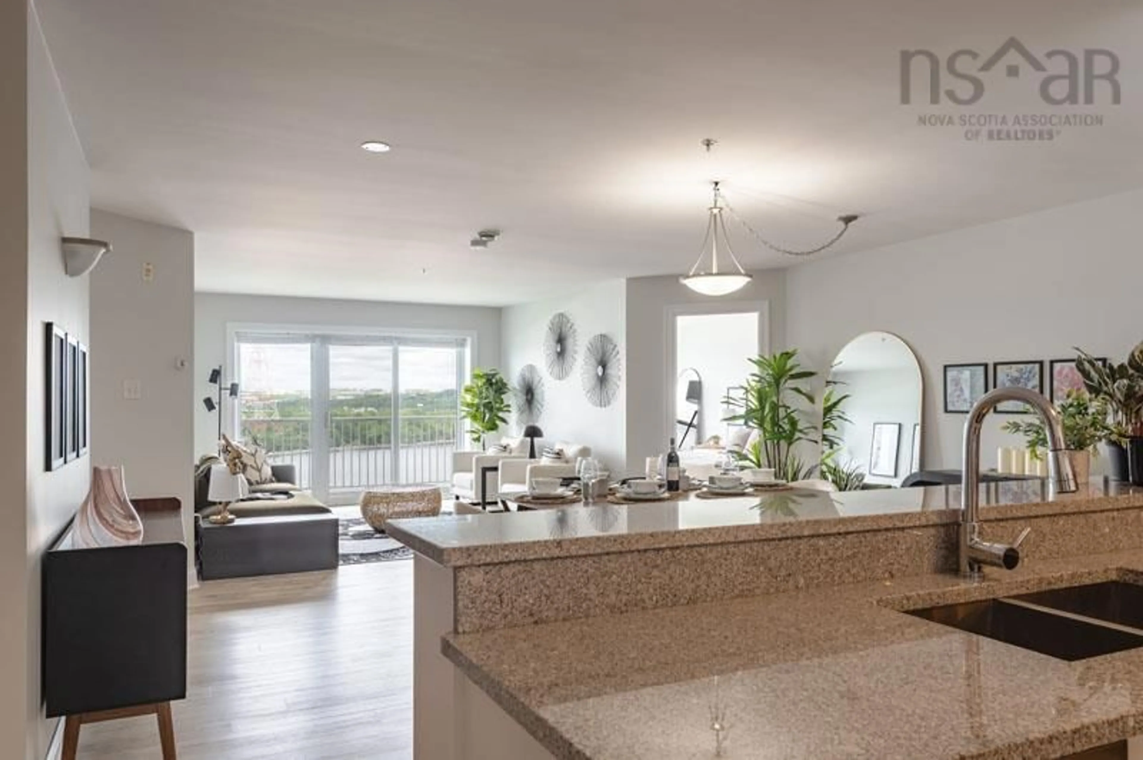 Open concept kitchen, ceramic/tile floor for 3807 Mont Blanc Terr #308, Halifax Nova Scotia B3K 6R9