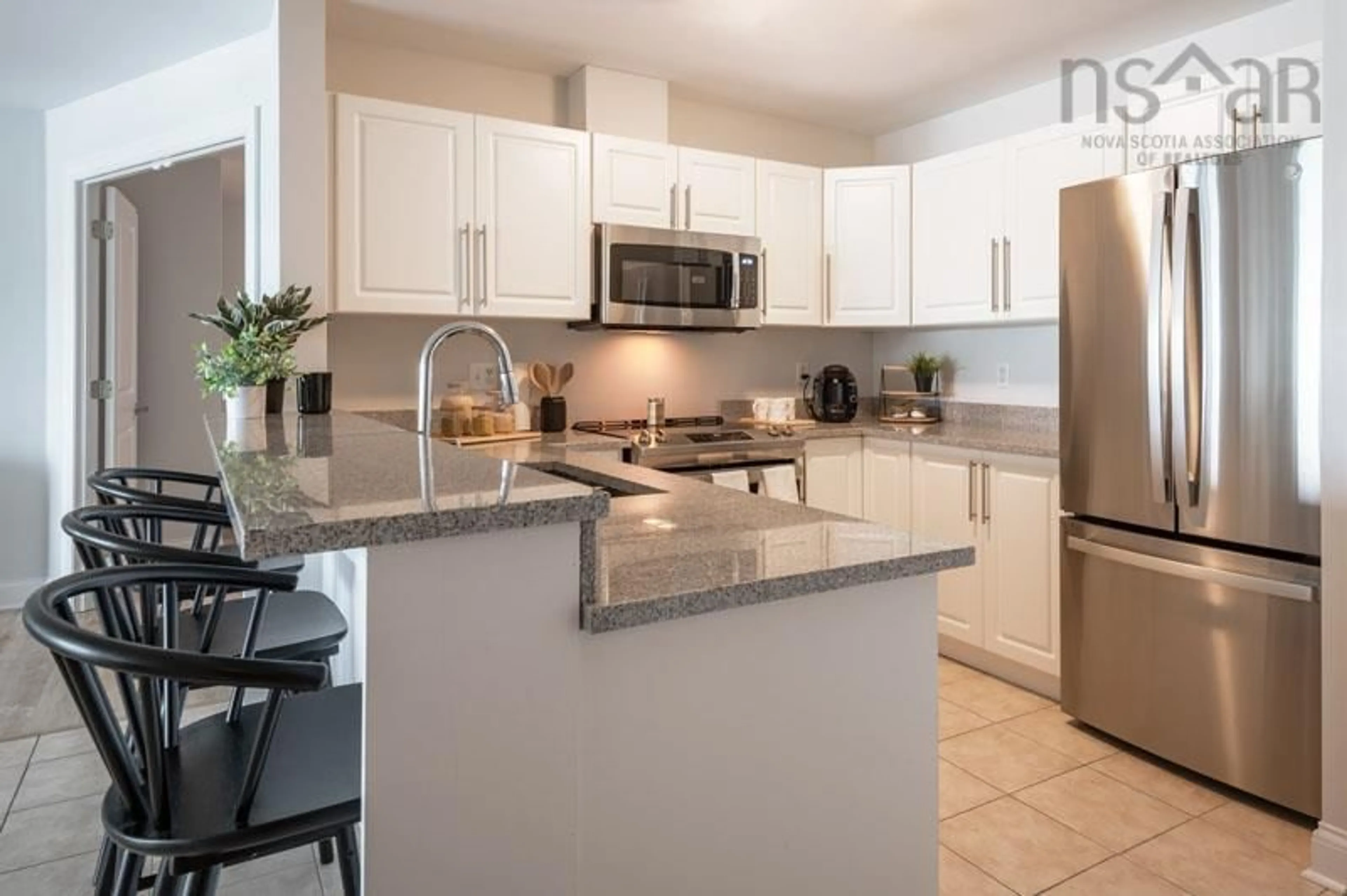 Open concept kitchen, ceramic/tile floor for 3807 Mont Blanc Terr #308, Halifax Nova Scotia B3K 6R9