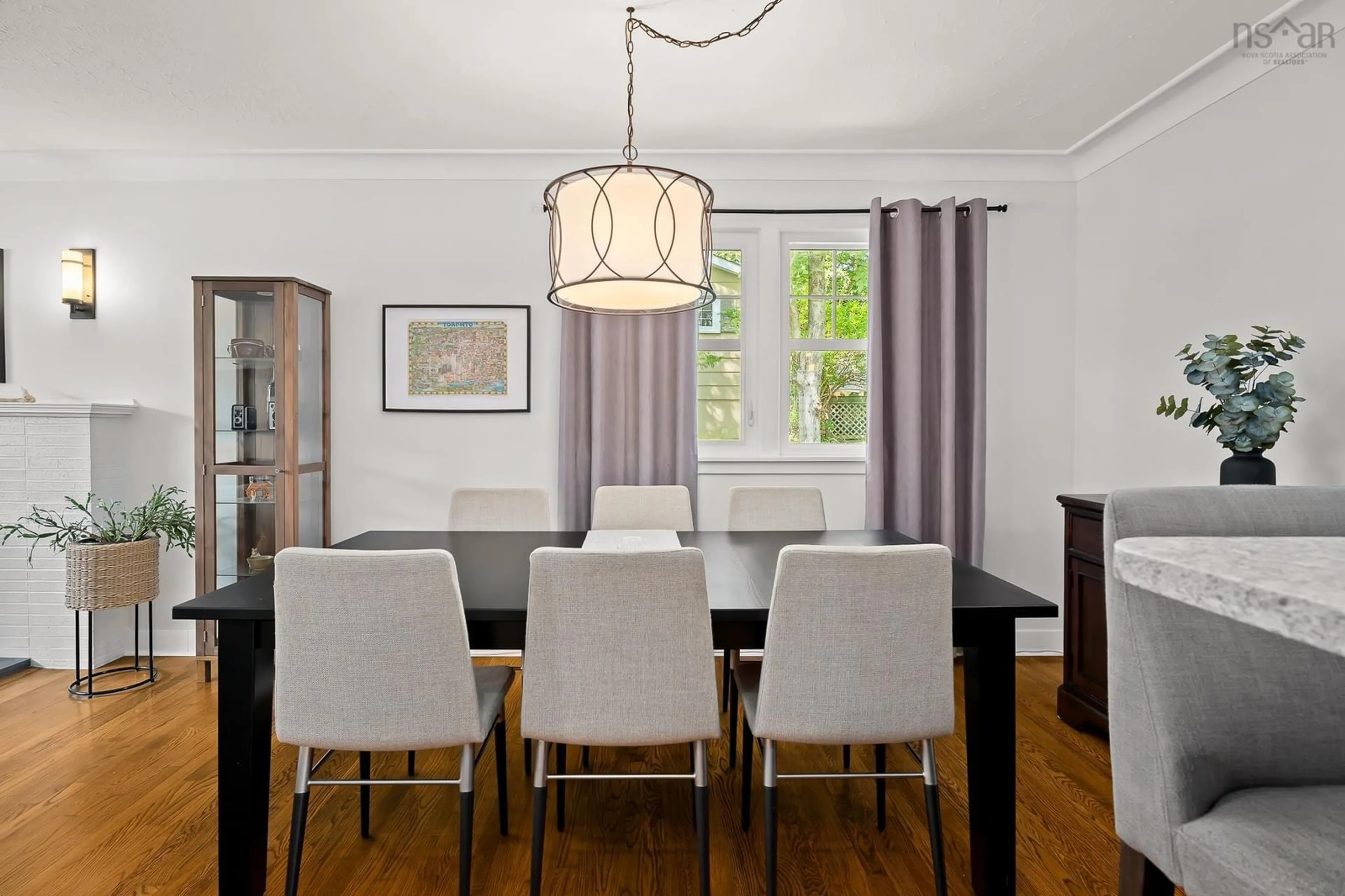 Dining room, wood/laminate floor for 6 Glenn Dr, Wedgewood Park Nova Scotia B3M 2B9