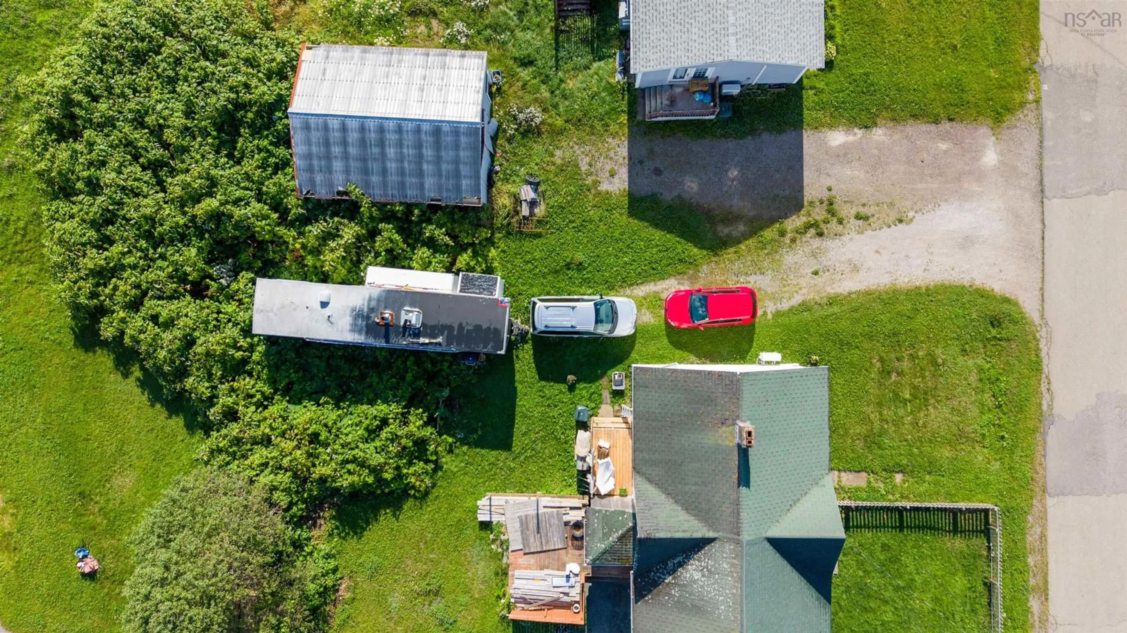 A pic from outside/outdoor area/front of a property/back of a property/a pic from drone, street for Centre Ave #60, Donkin Nova Scotia B1A 6N3