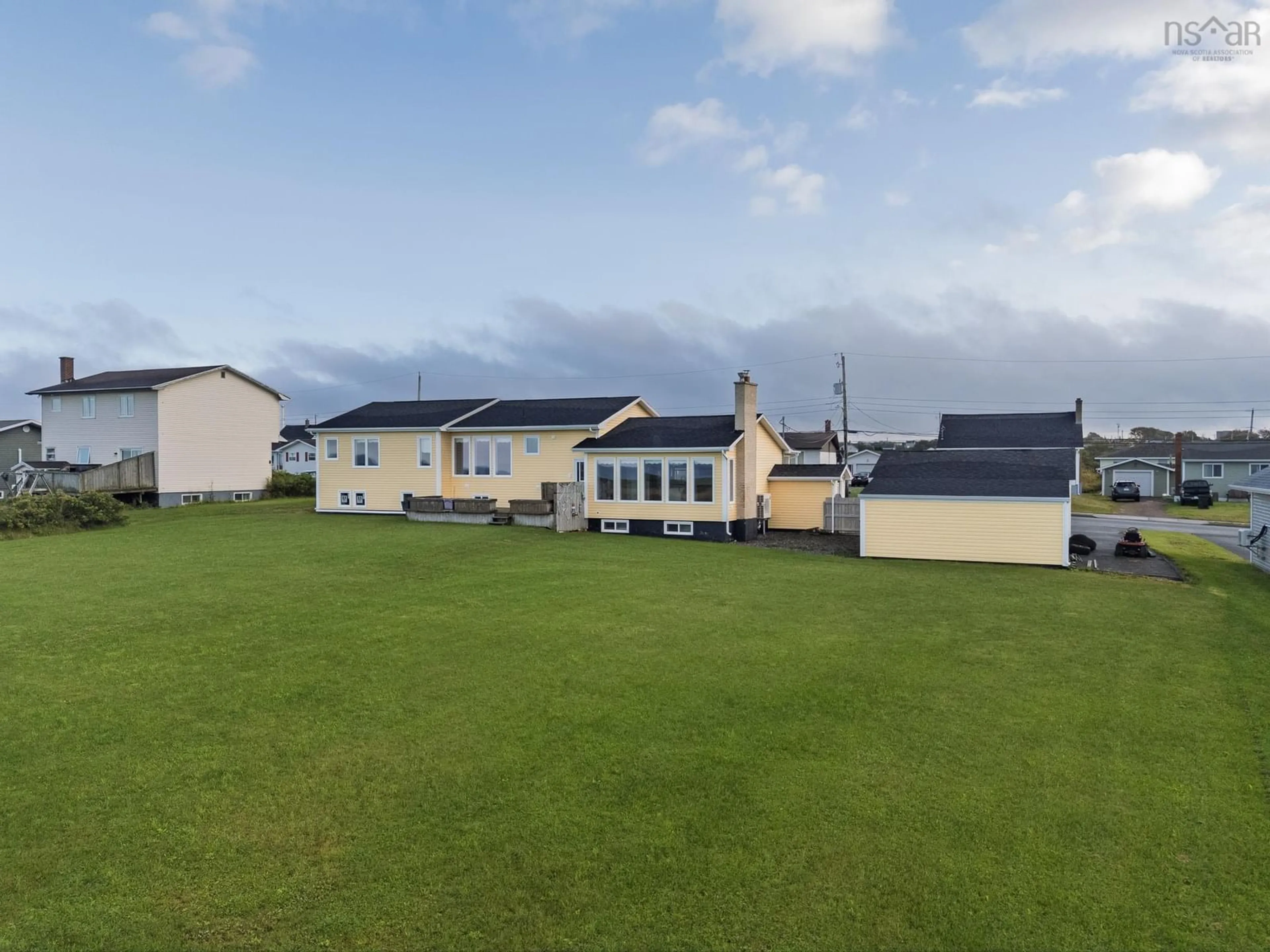 A pic from outside/outdoor area/front of a property/back of a property/a pic from drone, building for 9 Khalsa Drive, Glace Bay Nova Scotia B1A 5Z1