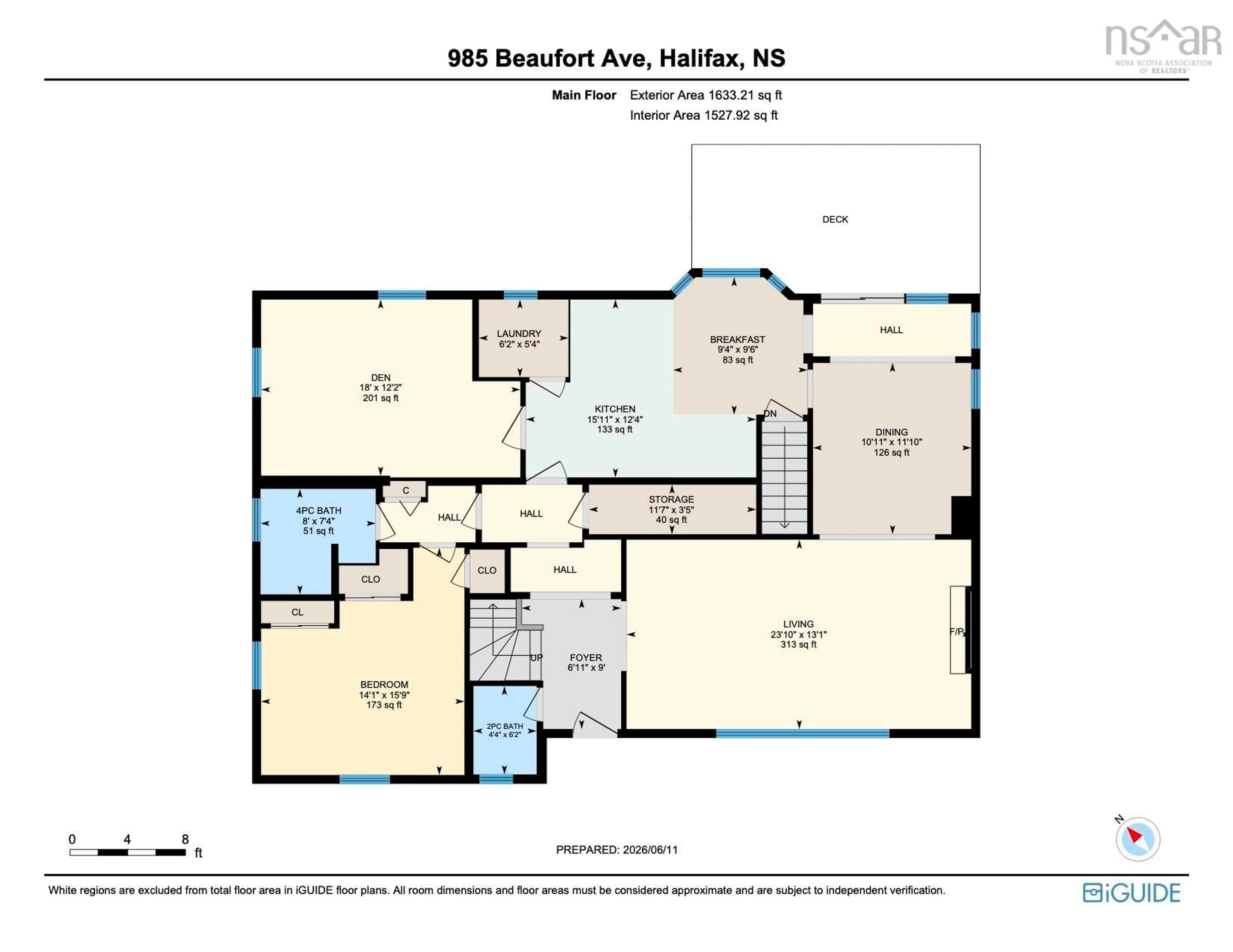 Floor plan for 985 Beaufort Ave, Halifax Nova Scotia B3H 3X9