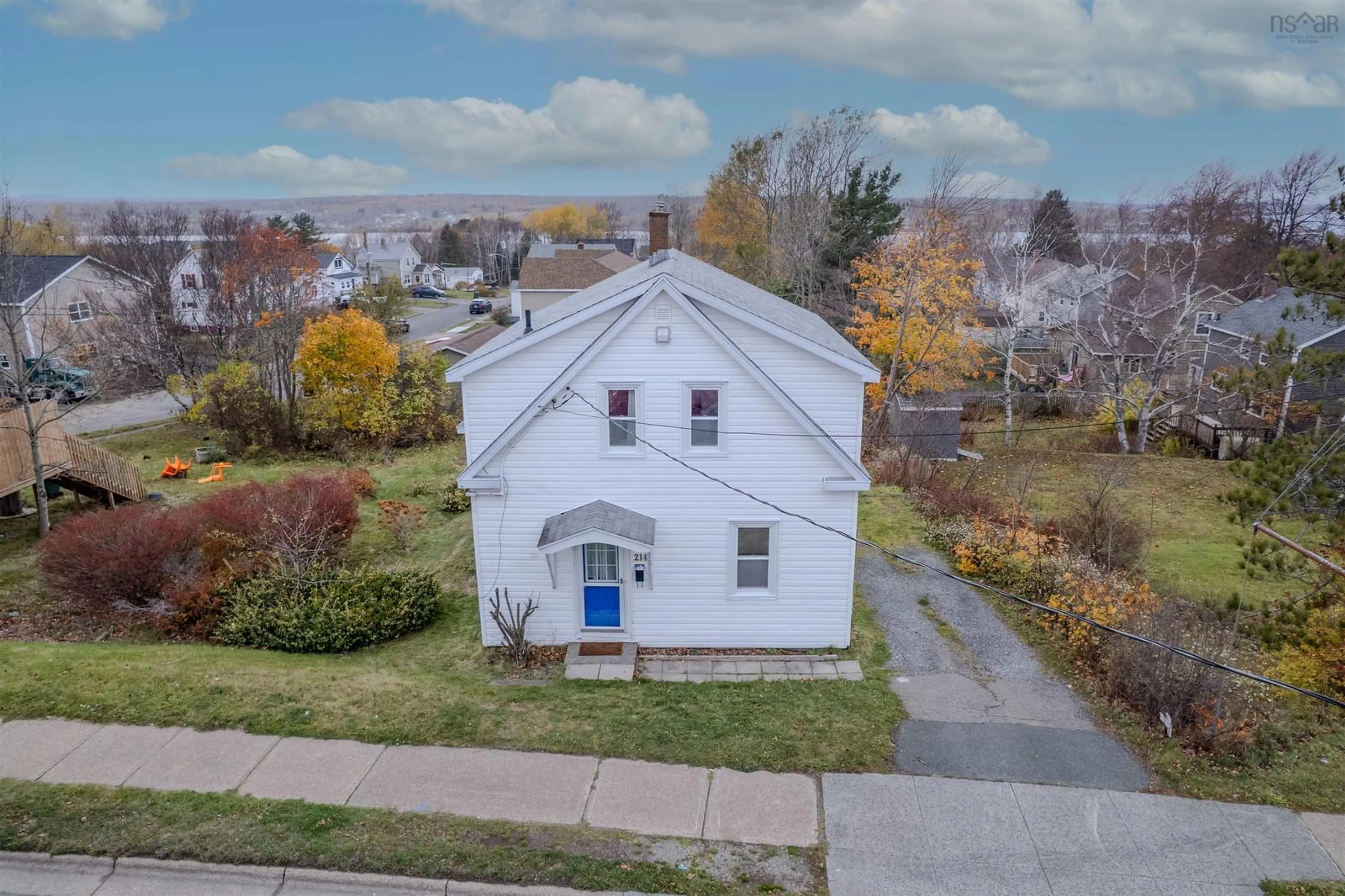 A pic from outside/outdoor area/front of a property/back of a property/a pic from drone, street for 214 Alexandra St, Sydney Nova Scotia B1P 2E8