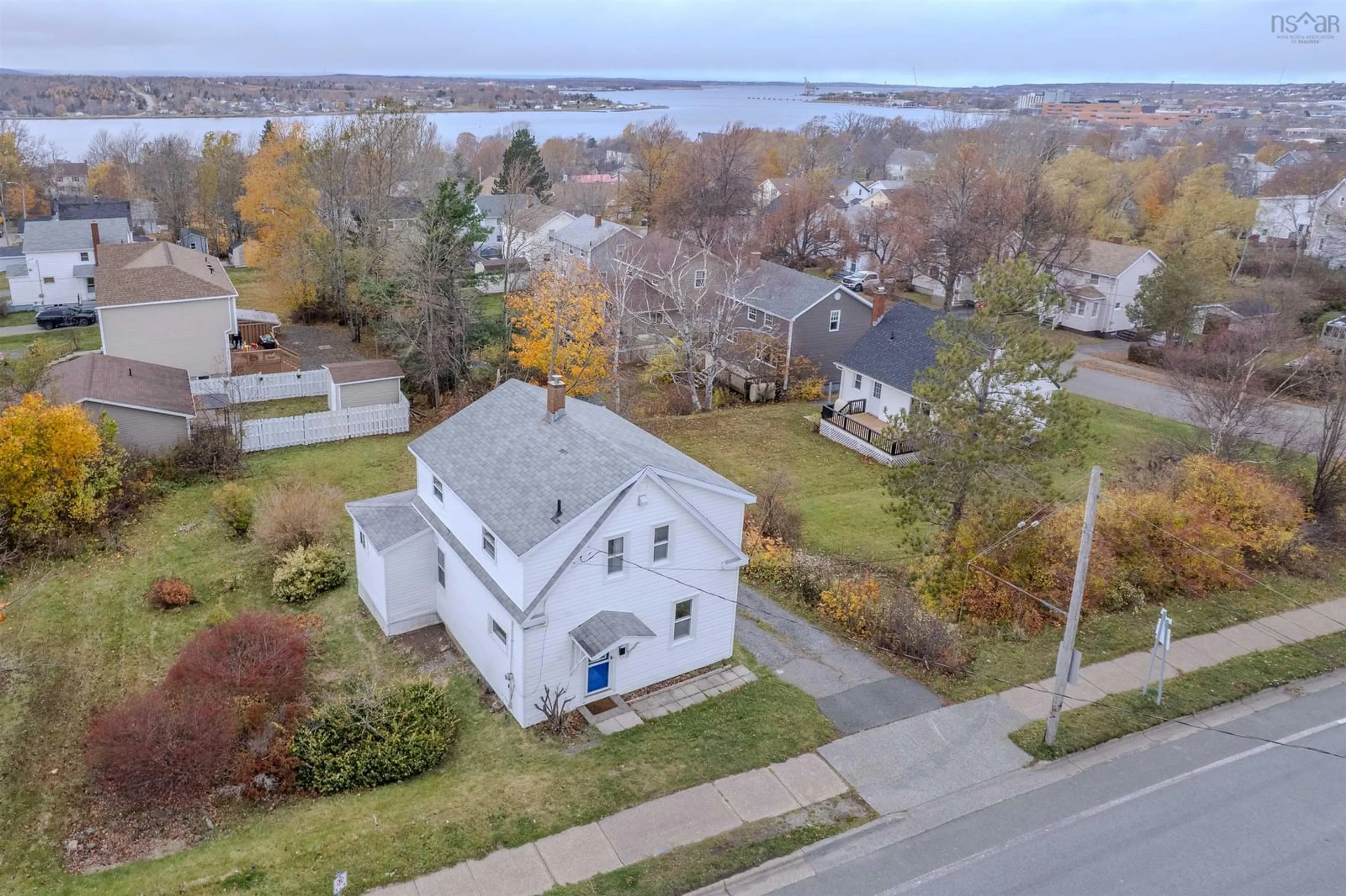 A pic from outside/outdoor area/front of a property/back of a property/a pic from drone, water/lake/river/ocean view for 214 Alexandra St, Sydney Nova Scotia B1P 2E8