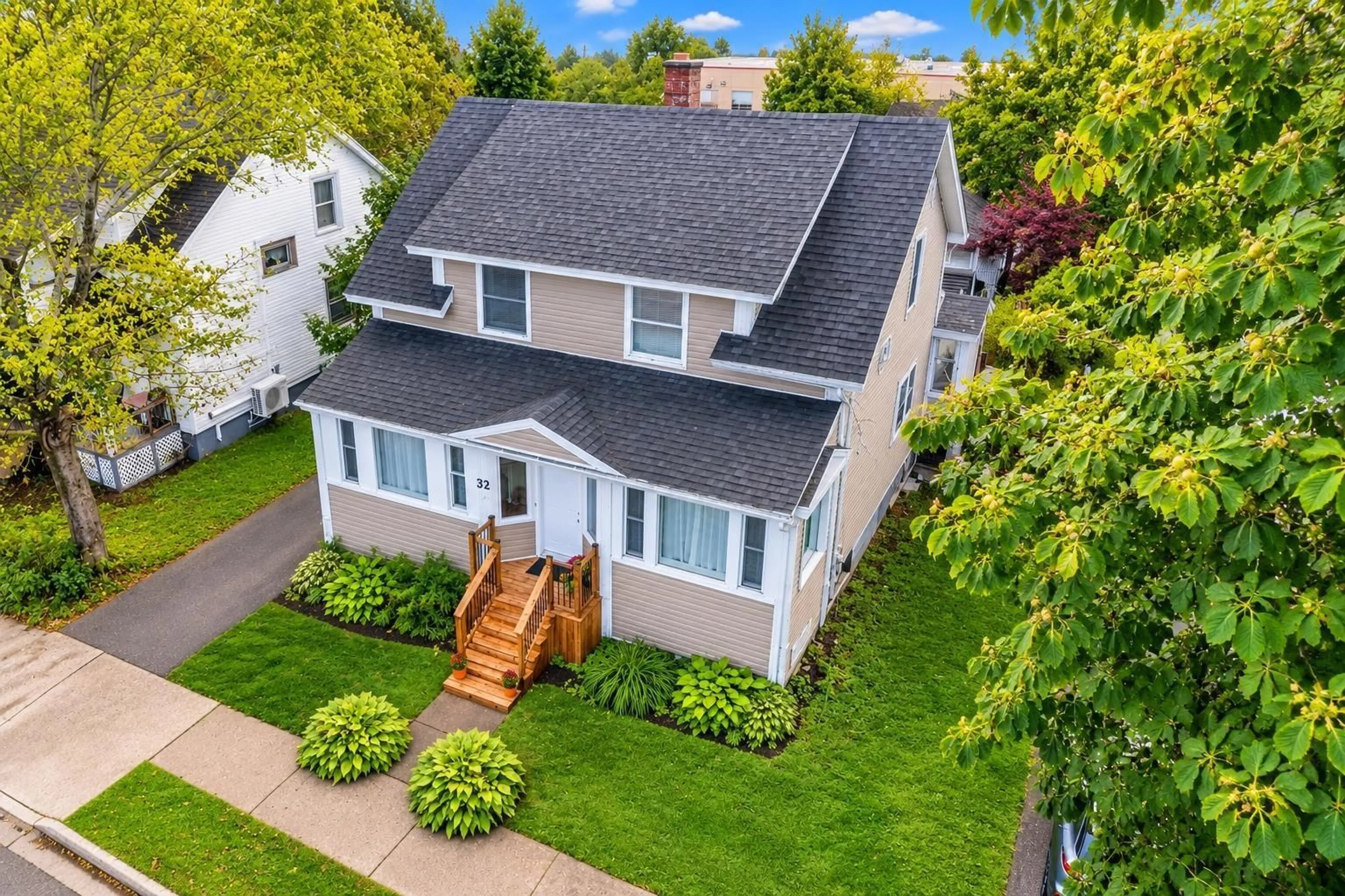 A pic from outside/outdoor area/front of a property/back of a property/a pic from drone, street for 32 St Peters Rd, Sydney Nova Scotia B1P 4P3