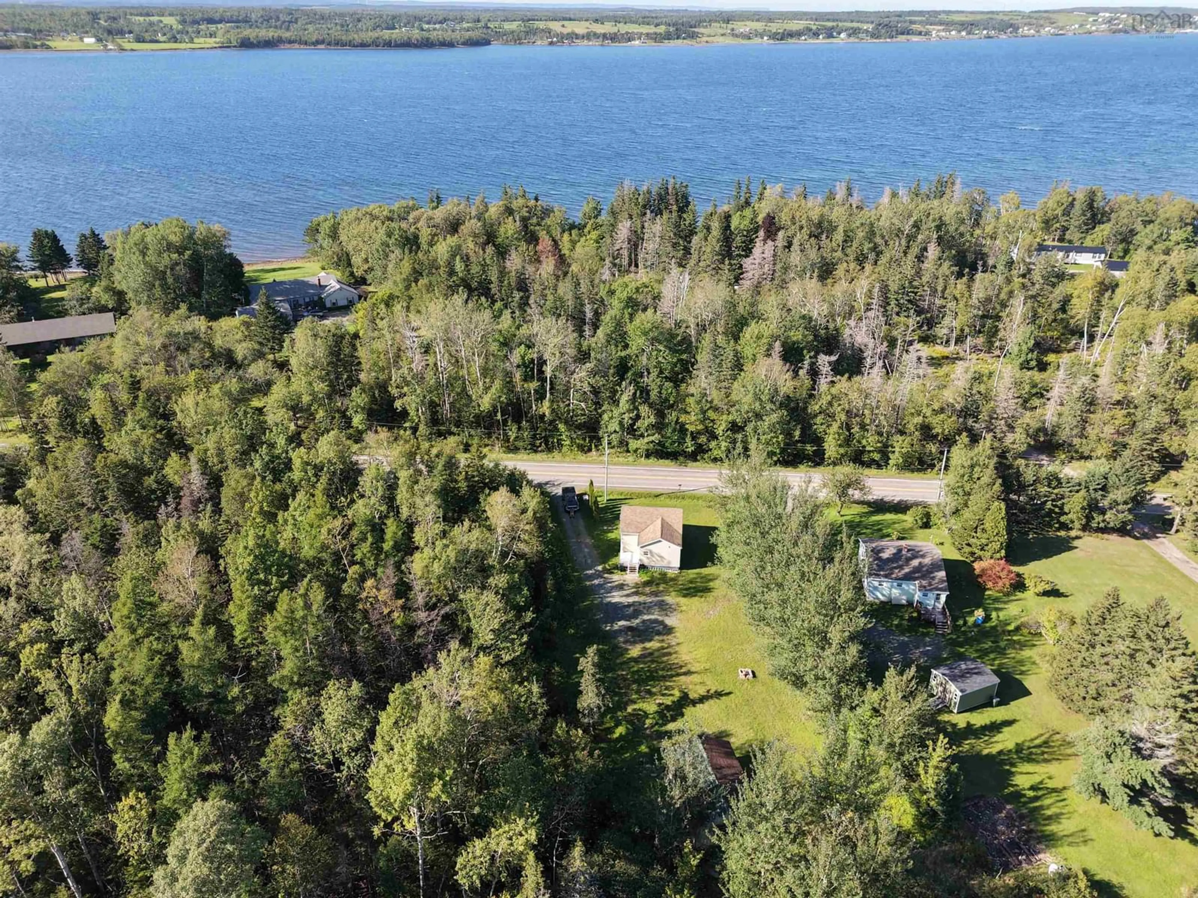 A pic from outside/outdoor area/front of a property/back of a property/a pic from drone, water/lake/river/ocean view for 2821 Point Edward Highway, Point Edward Nova Scotia B2A 4P4