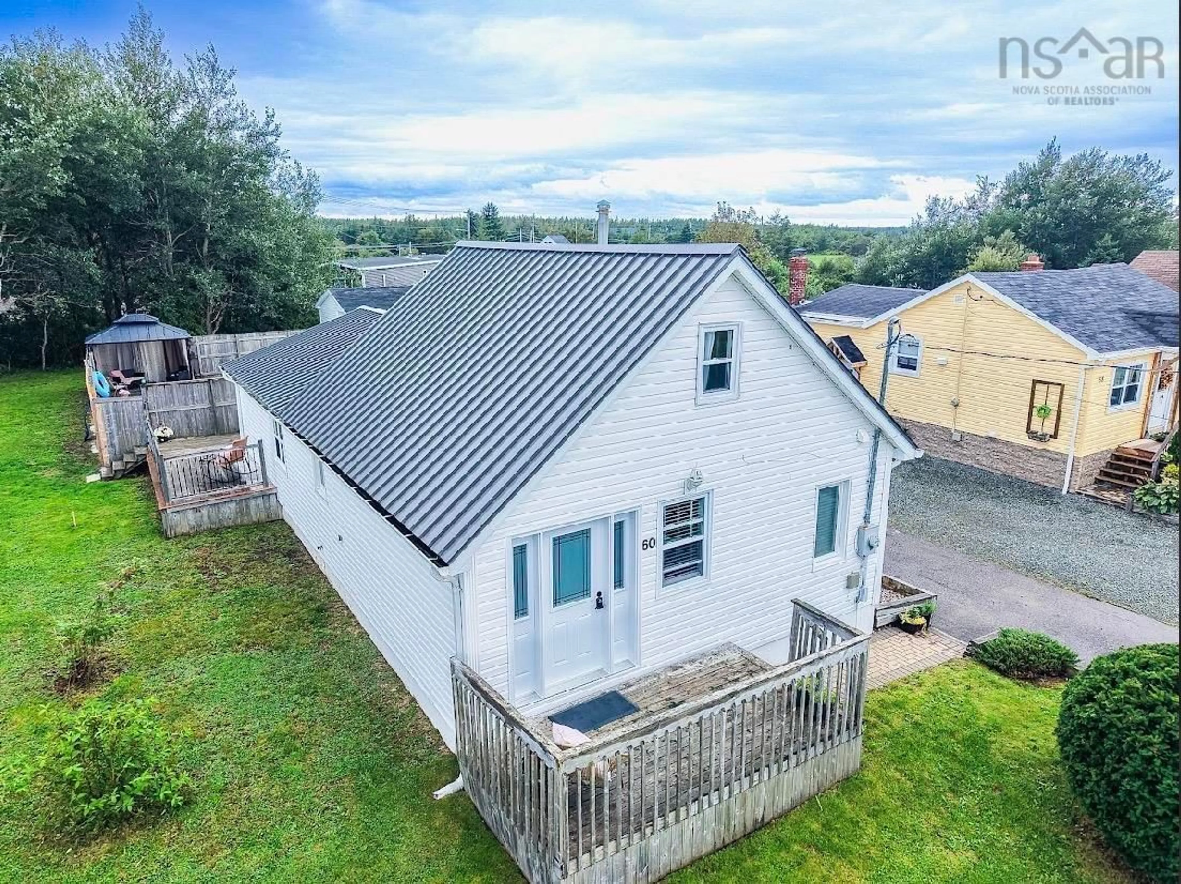 A pic from outside/outdoor area/front of a property/back of a property/a pic from drone, building for 60 Daley Rd, New Victoria Nova Scotia B1H 4Z4