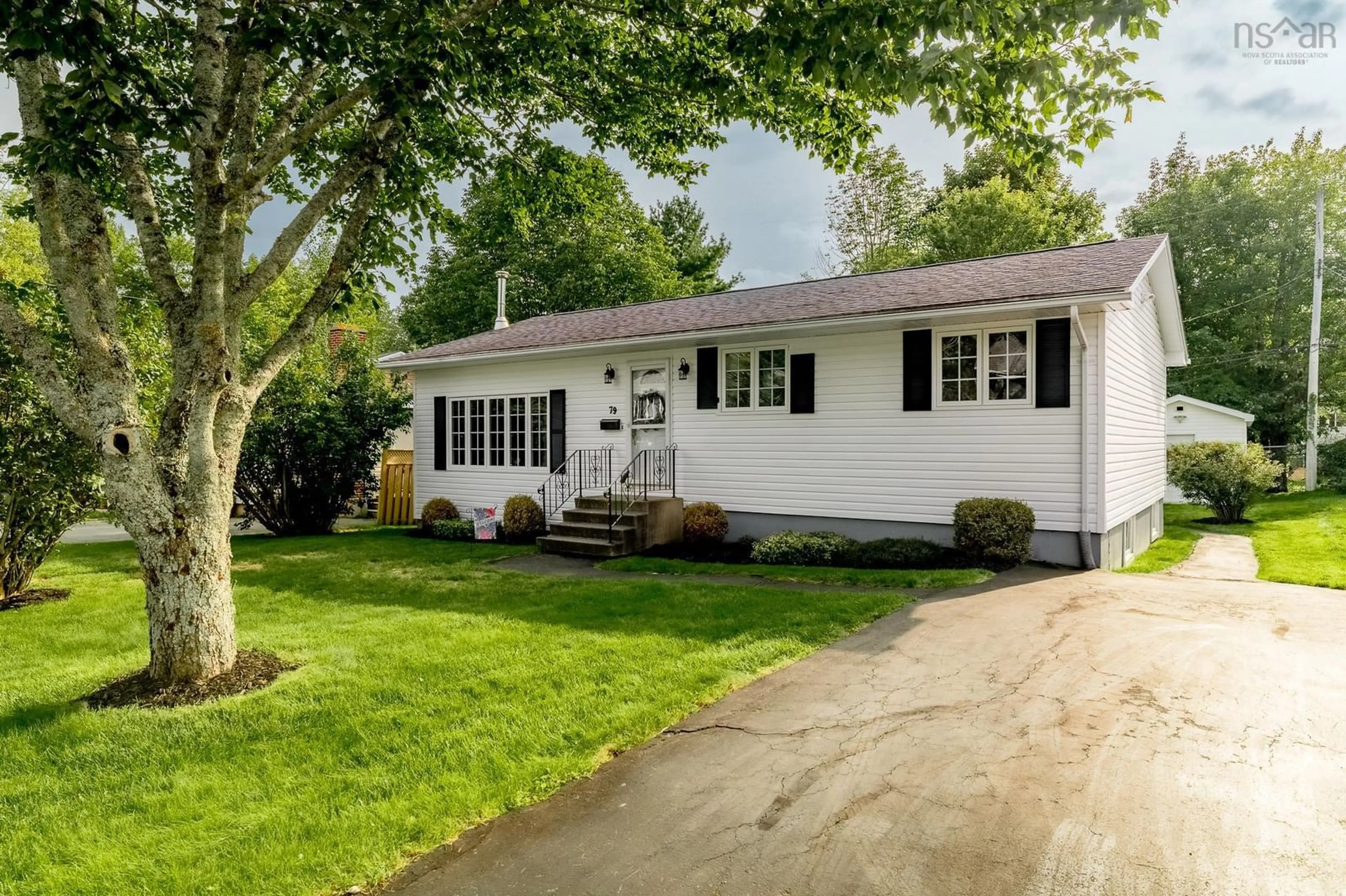 Home with vinyl exterior material, street for 79 Nordic Cres, Lower Sackville Nova Scotia B4C 2E4