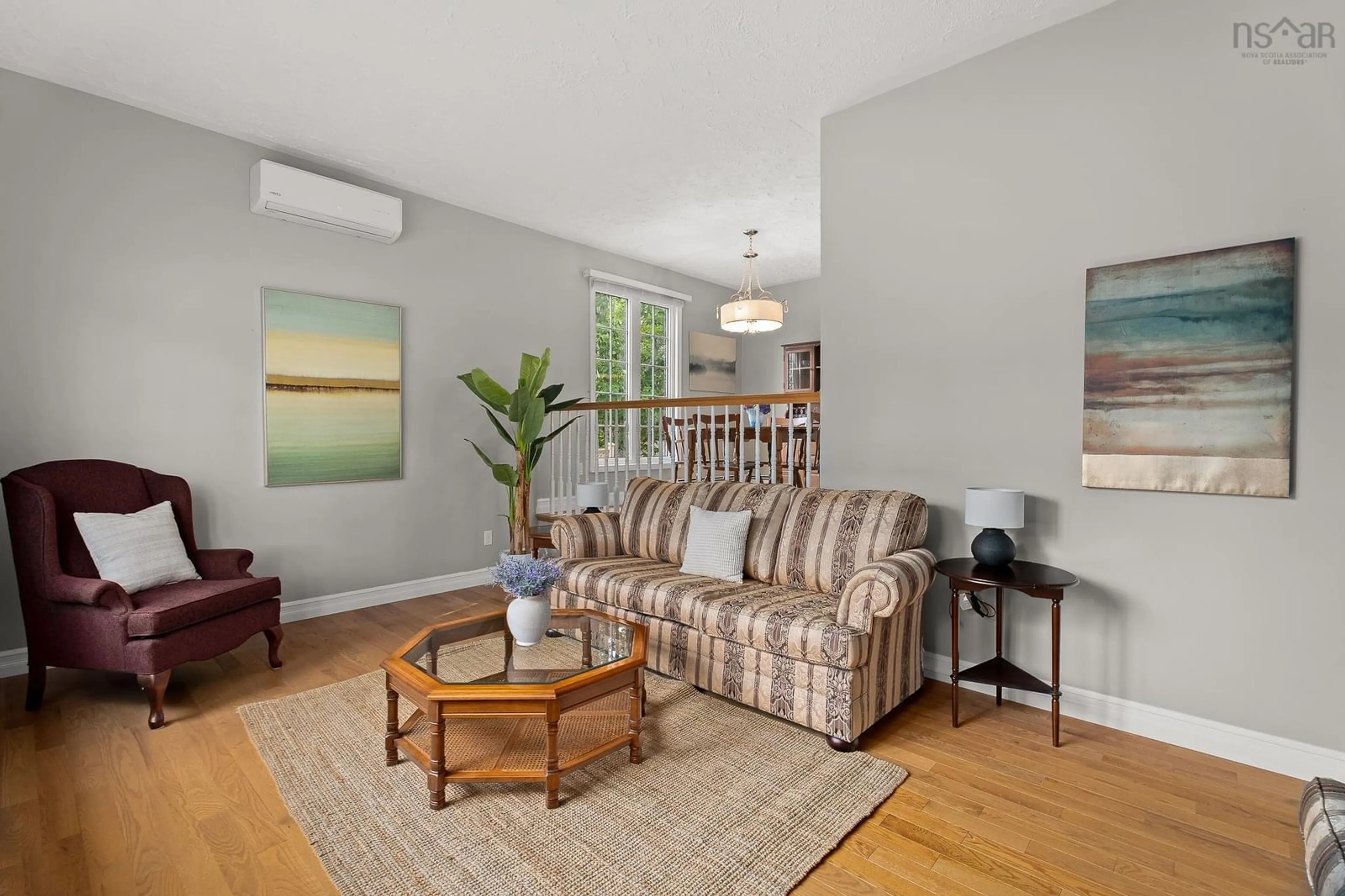 Living room with furniture, wood/laminate floor for 79 Nordic Cres, Lower Sackville Nova Scotia B4C 2E4