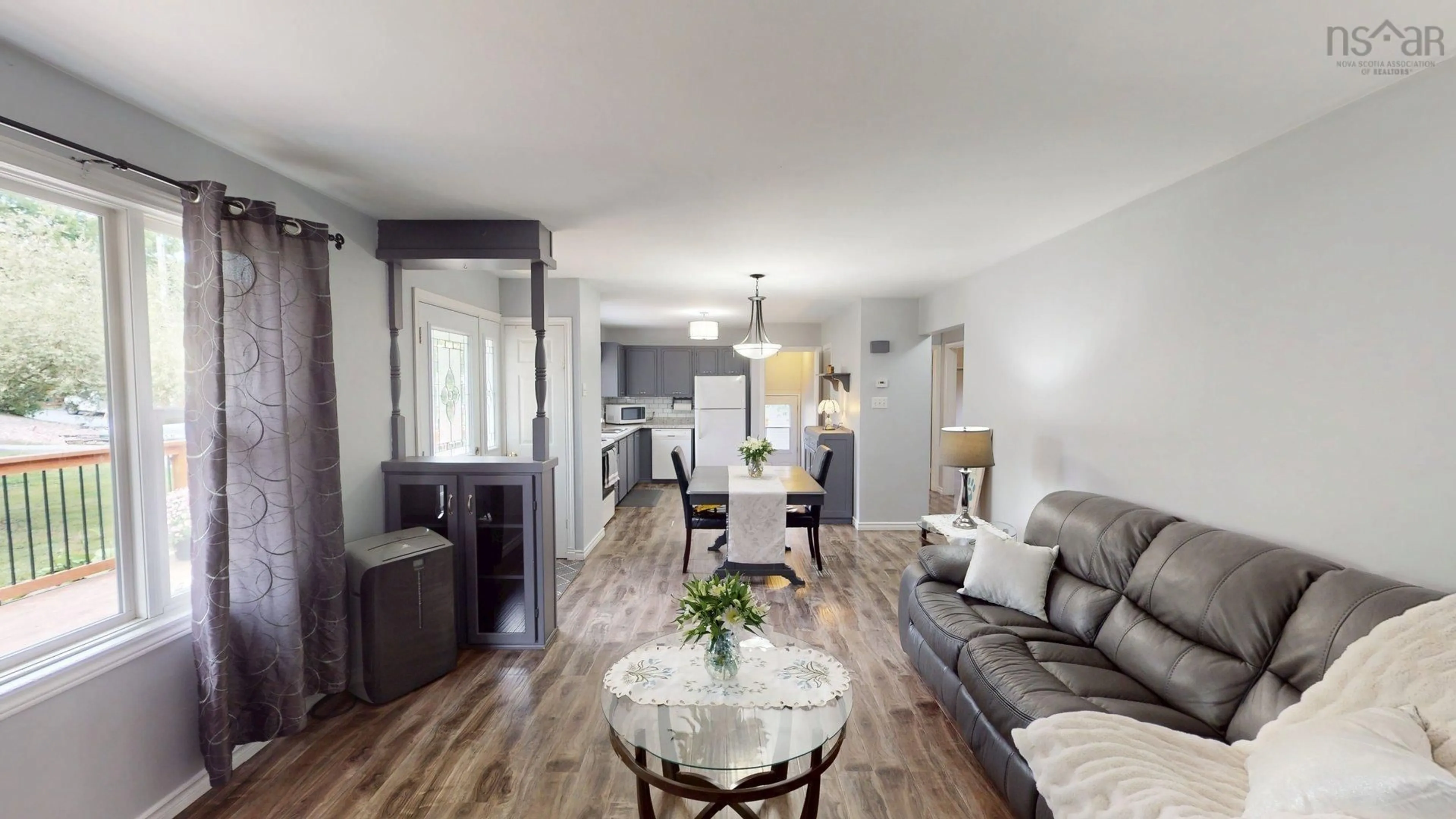Open concept kitchen, wood/laminate floor for 89 Nelson Dr, Lower Sackville Nova Scotia B4C 2A1
