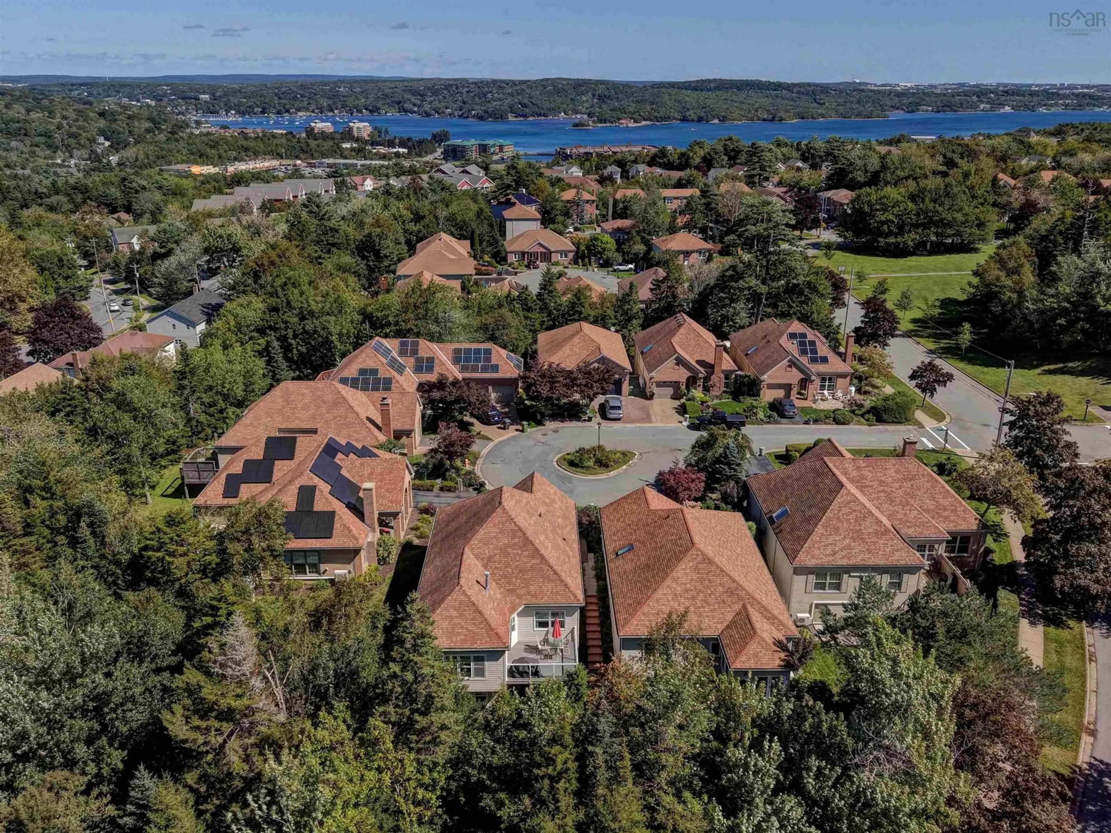 A pic from outside/outdoor area/front of a property/back of a property/a pic from drone, water/lake/river/ocean view for 7 Compass Rose Crt, Bedford Nova Scotia B4A 3Y9